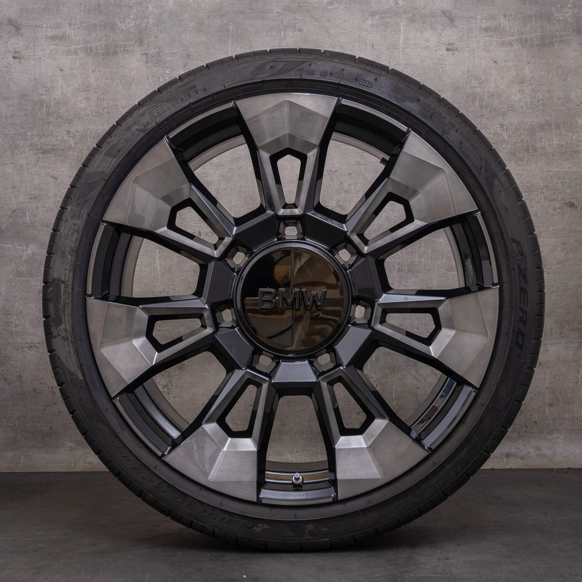 Originale BMW XM G09 fælge 23 tommer med sommerdæk 6856021 6856022 Styling 923 M sort blank drejet