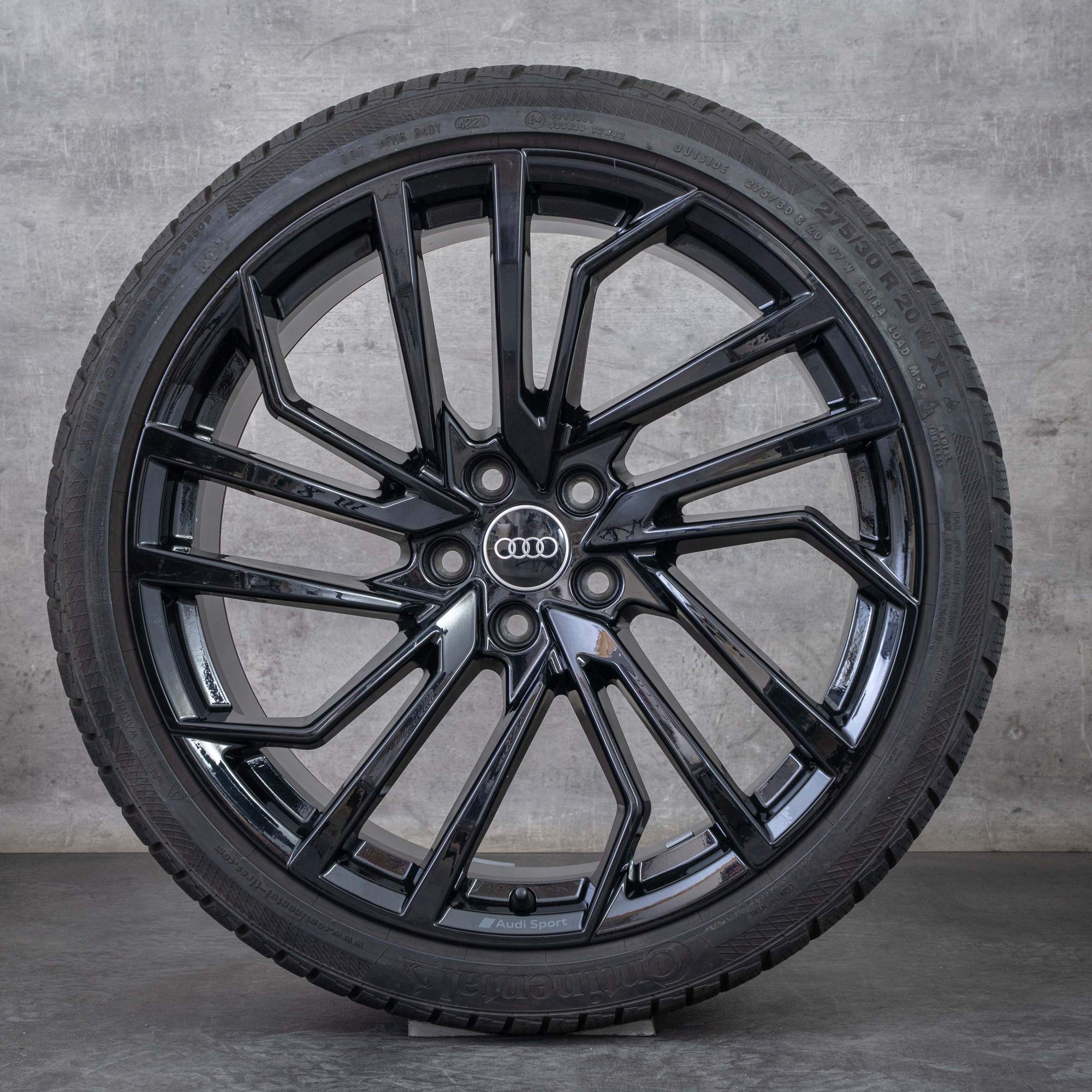 Originale Audi RS4 RS5 vinterhjul 20 tommer B9 8W F5 felger 8W0601025FT svart blank