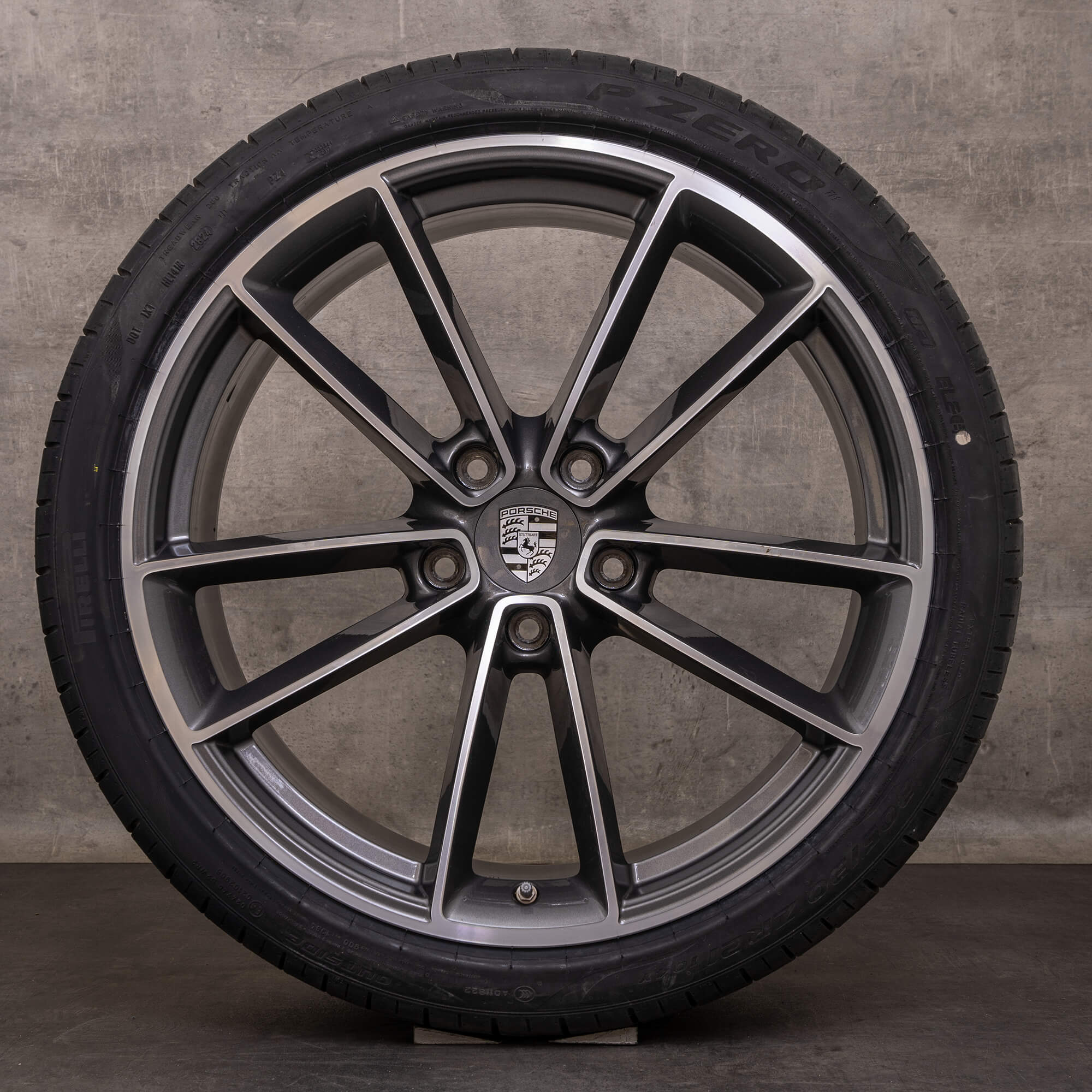 Original Porsche 911 Felgen 20 21 Zoll 992 I Sommerräder 992601025BC 992601025J titan glanzgedreht