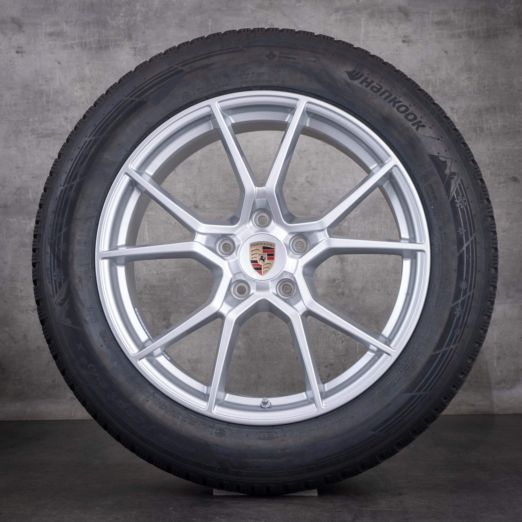 Original Porsche Cayenne Winterräder 20 Zoll E3 9YA II Felgen 9Y0044603B silber glanz NEU