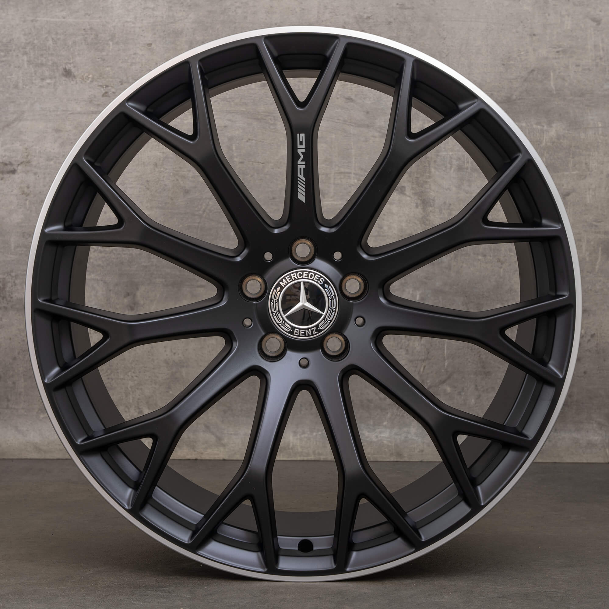 Original Mercedes Benz AMG SL Felgen 21 Zoll R232 Alufelgen A2324012700 A2324012800 schwarz seidenmatt glanzgedreht NEU