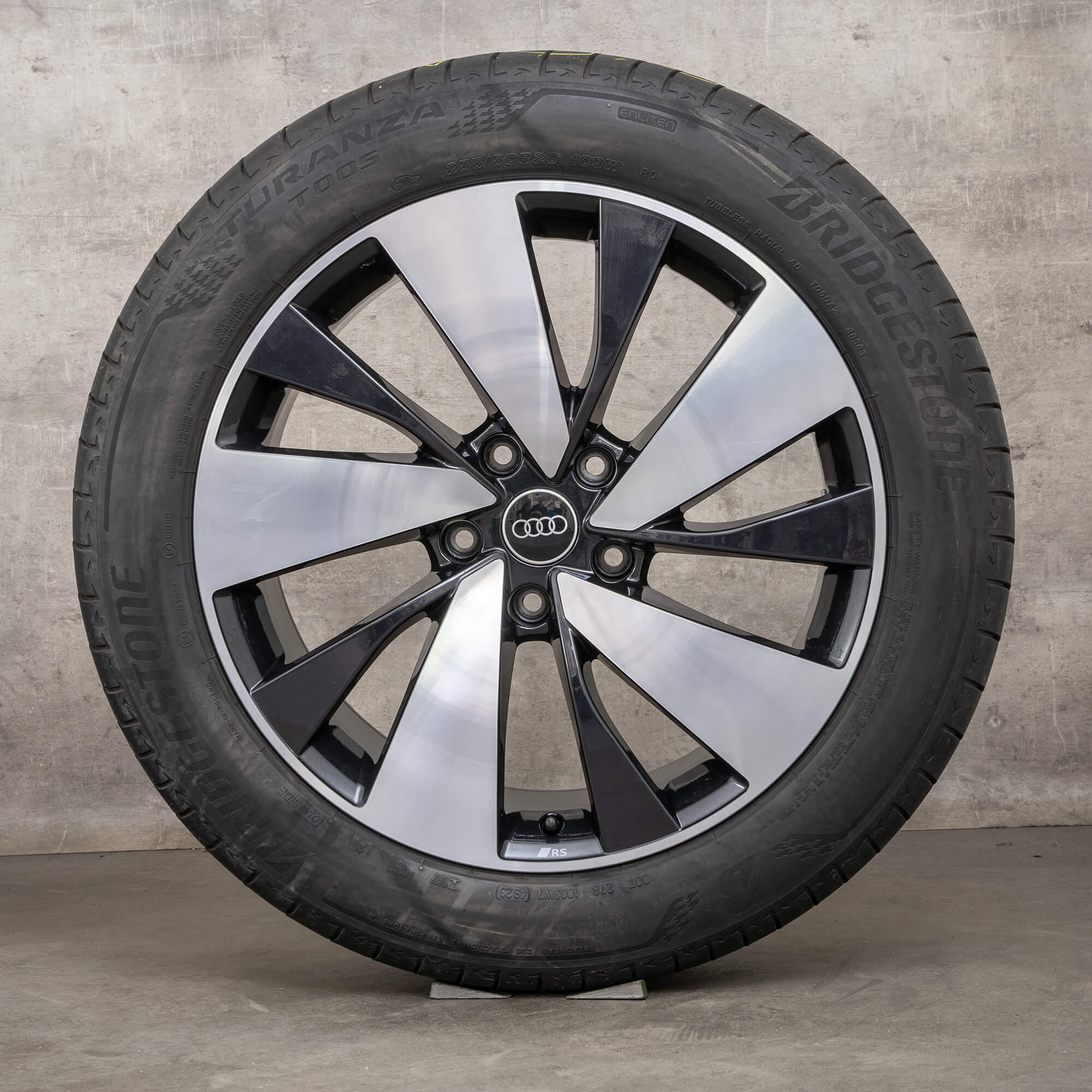 Original Audi Q6 SQ6 e-tron Felgen 20 Zoll GF Sommerräder 85H601025P 85H601025Q titan glanzgedreht