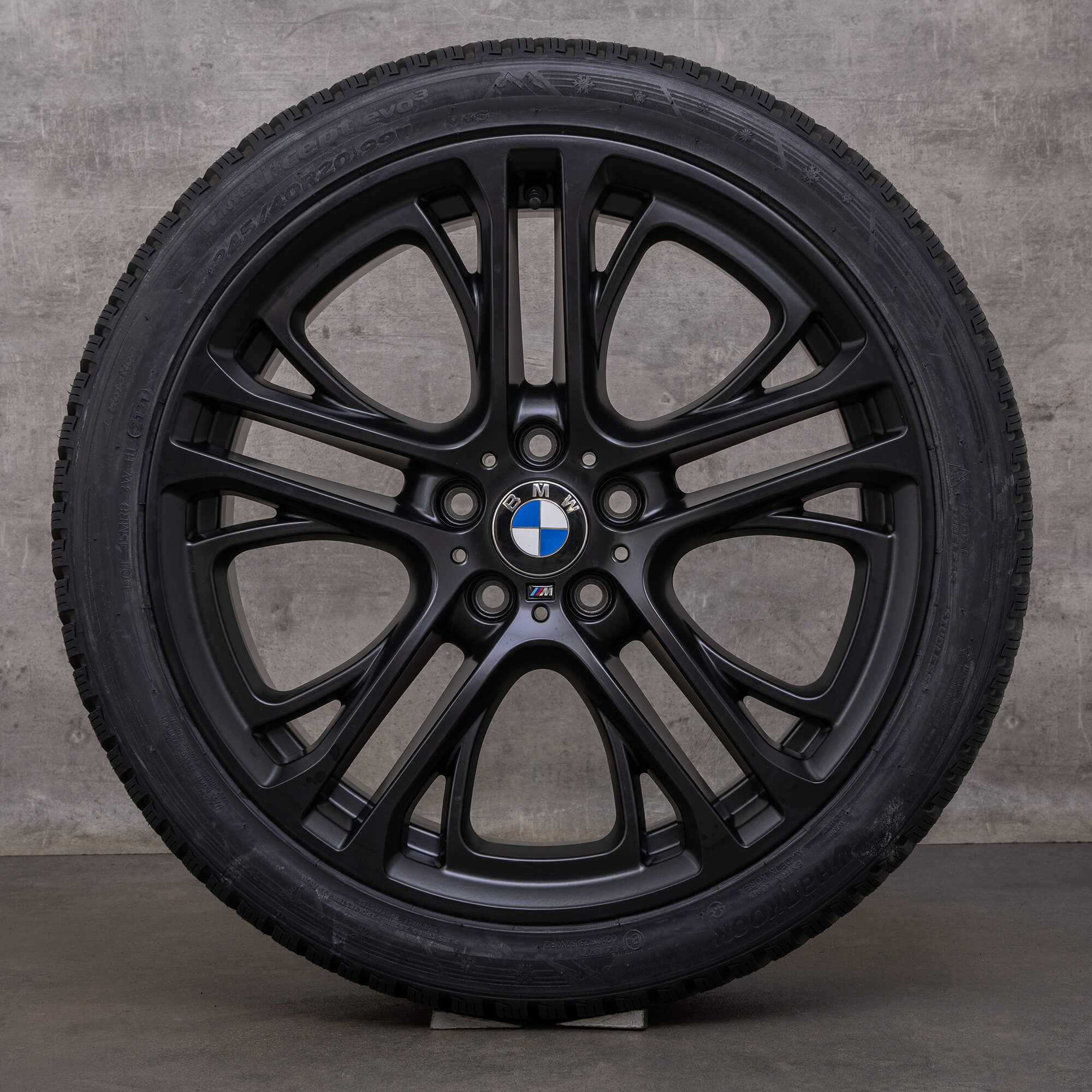 Original BMW X3 X4 vinterhjul 20-tommers F25 F26 felger Styling 310 M 6787582 6787583 svart matt