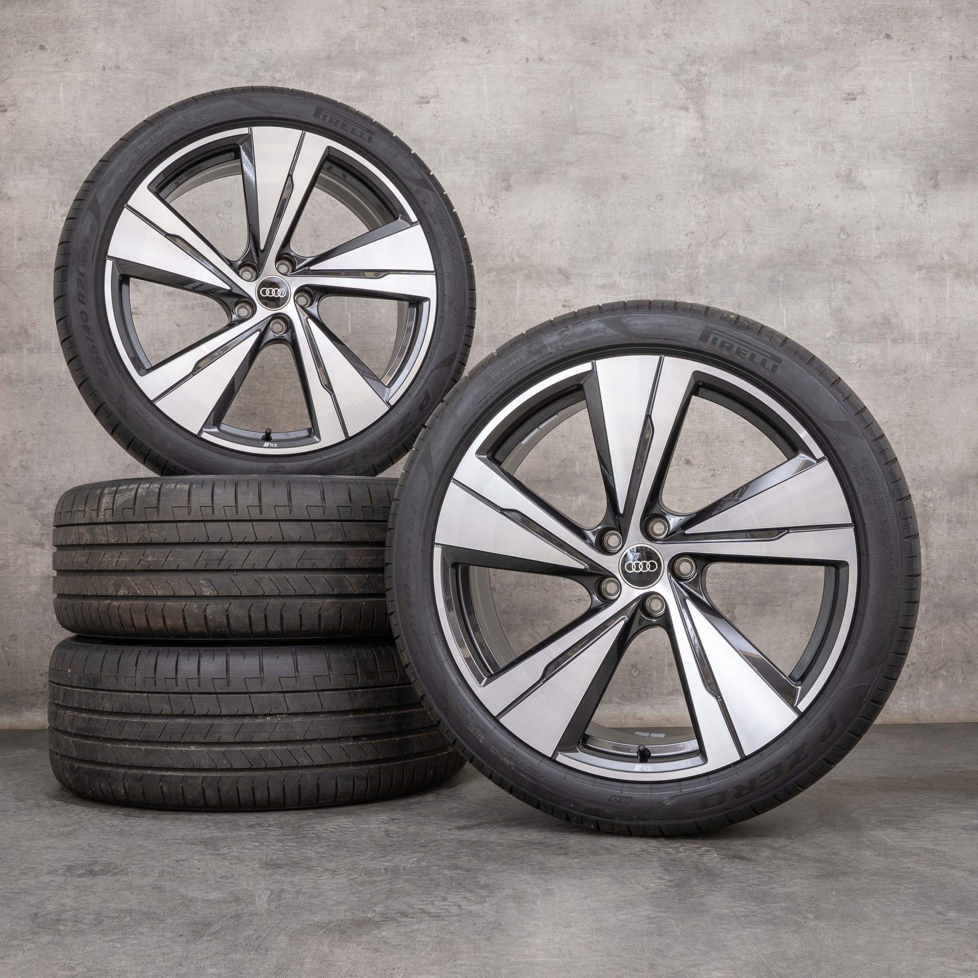 Oryginalne felgi Audi Q5 SQ5 21 cali FY GU koła letnie 8MA601025N granit polerowany