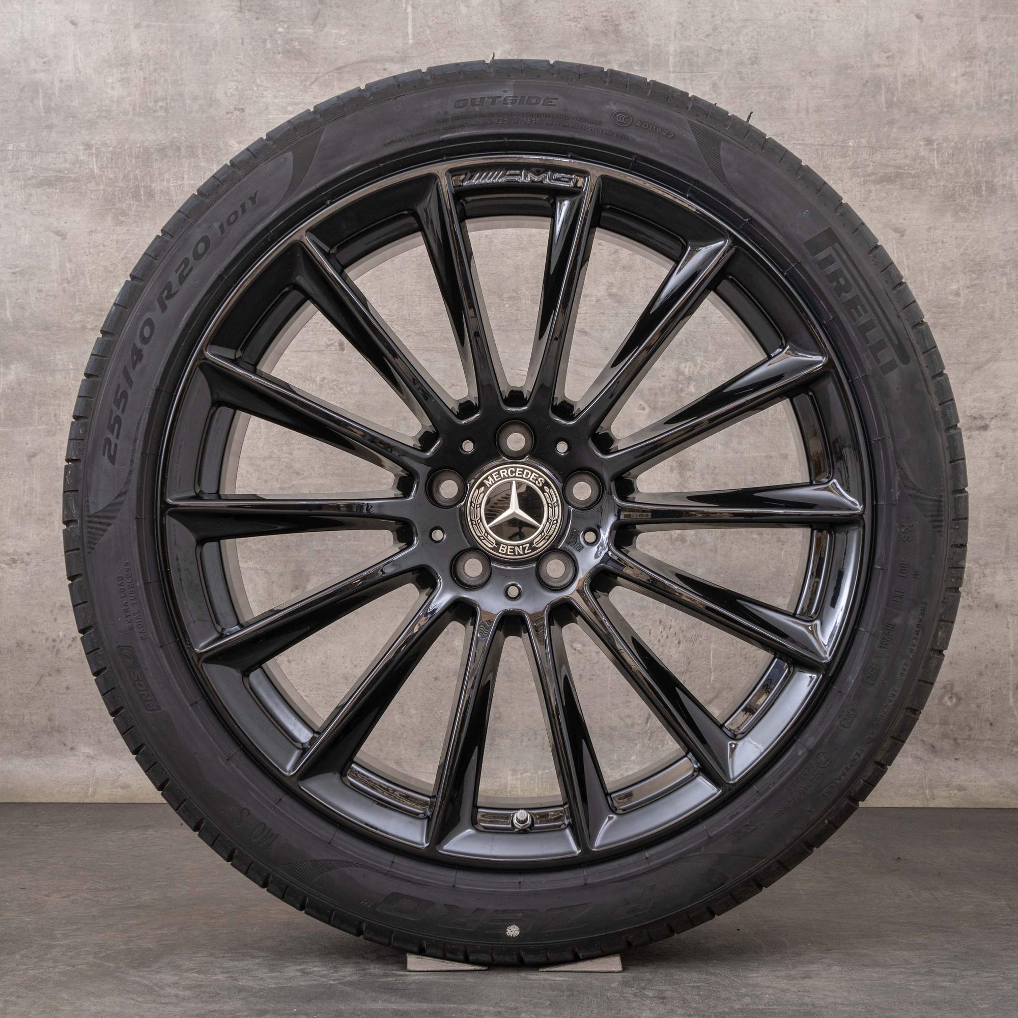 Alkuperäiset Mercedes Benz S-sarja-vanteet 20 tuuman W223 V223 X223 kesäpyörät A2234011500 A2234011600 musta kiiltäväpintainen