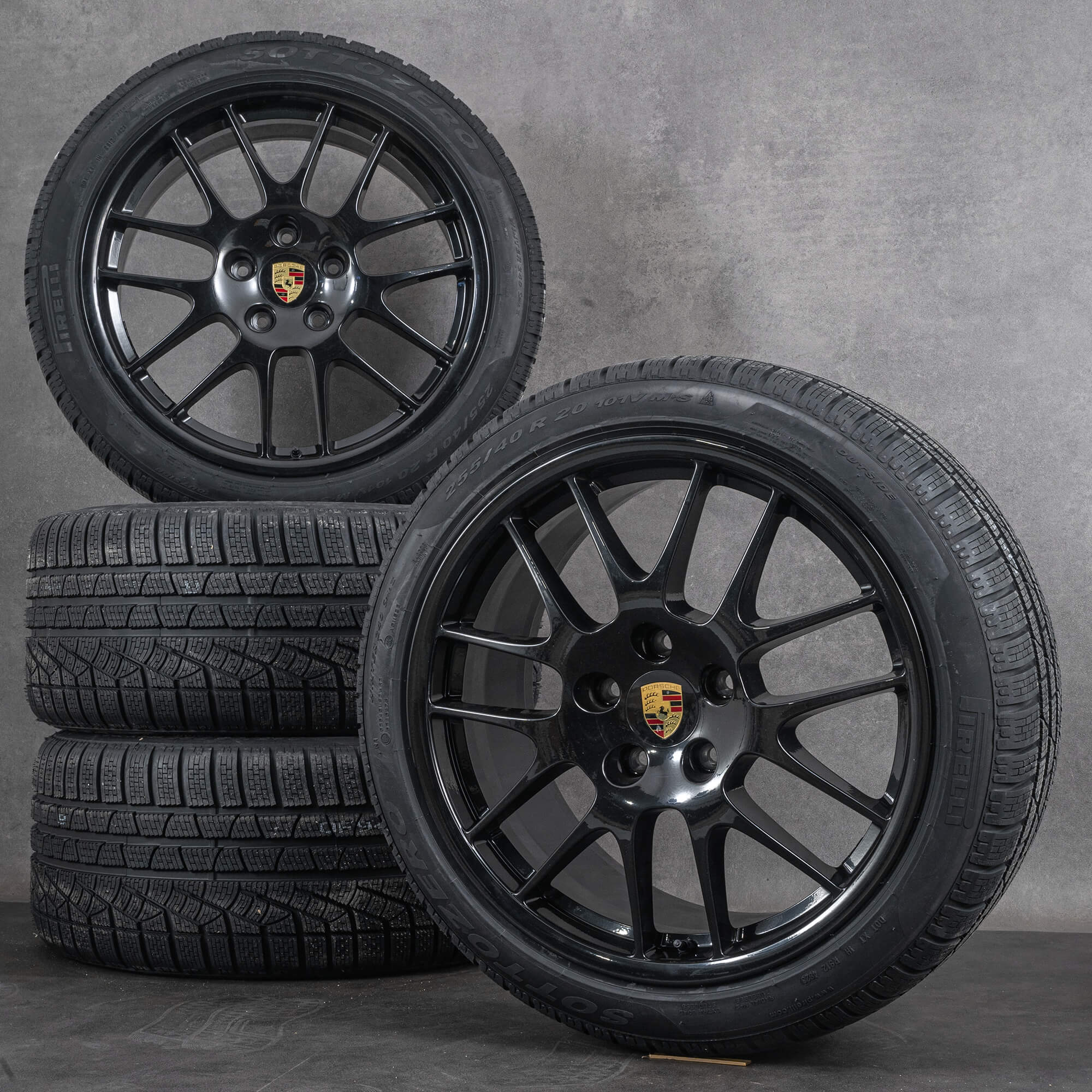 Originale Porsche Panamera 970 cerchi da 20 pollici ruote invernali pneumatici nero
