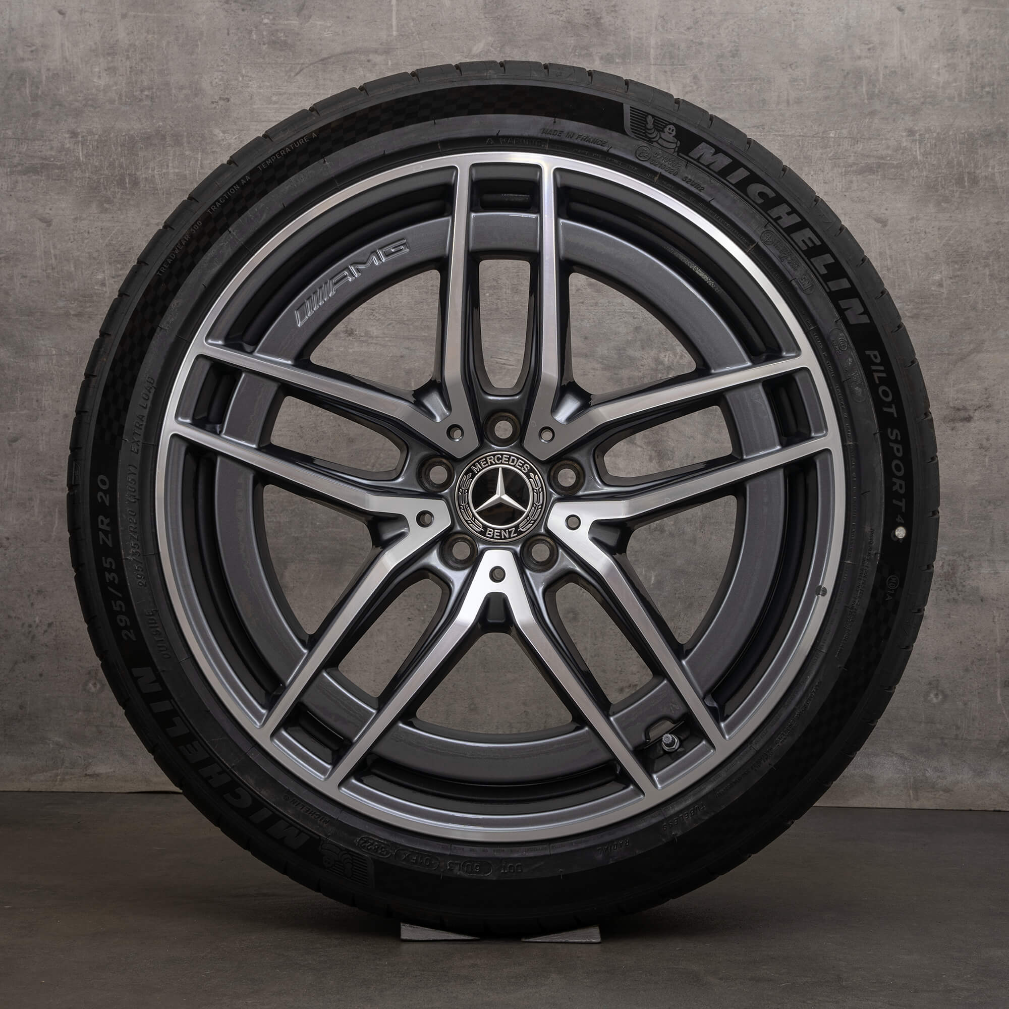 Alkuperäiset AMG Mercedes Benz SL vanteet 20 tuuman 43 55 63 R232 kesäpyörät A2324012100 A2324012200 himalaya harmaa