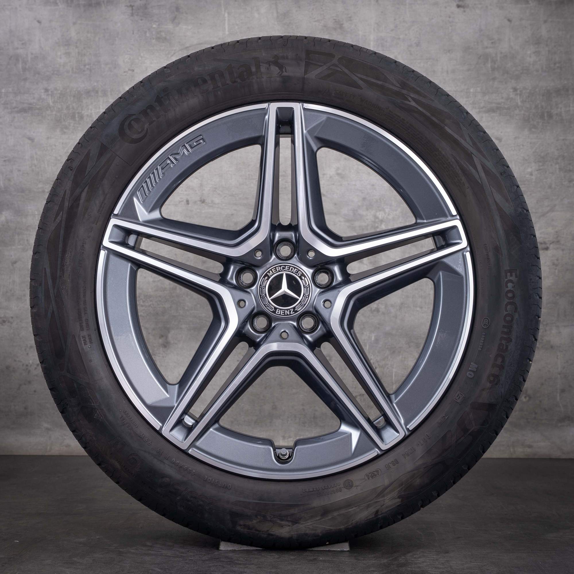 Jante originale Mercedes-Benz GLA GLB de 19 inci H247 X247 pentru anvelope de vară A2474011500 himalaya grey glanzgedreht