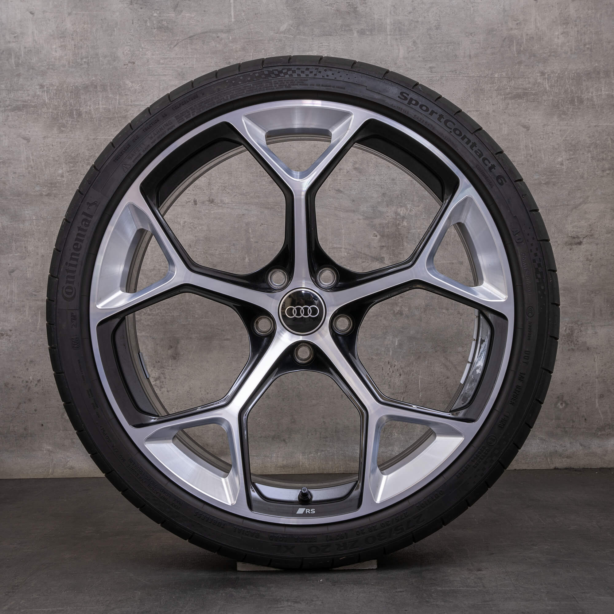 Originais Audi RS4 RS5 jantes 20 polegadas B9 8W F5 verão 8W0601025GJ granito brilhante virado