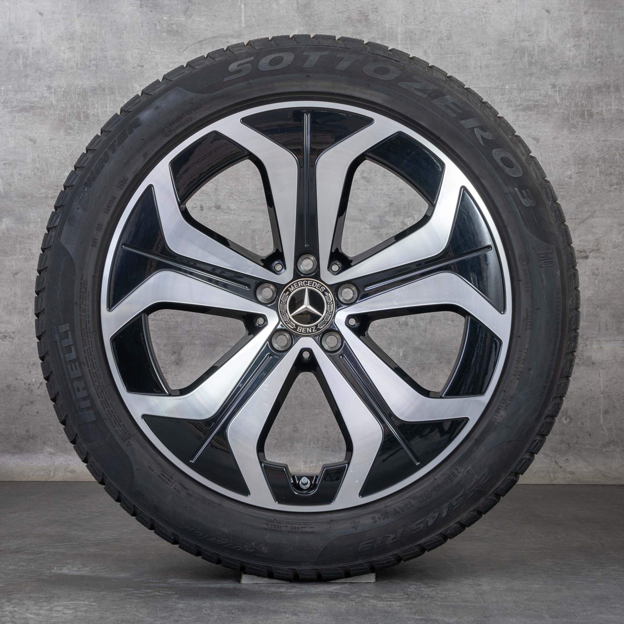 Oryginalał Mercedes Benz Klasa E koła zimowe 19 cali X214 felgi A2144014000 czarne Polerowane NOWOŚĆ