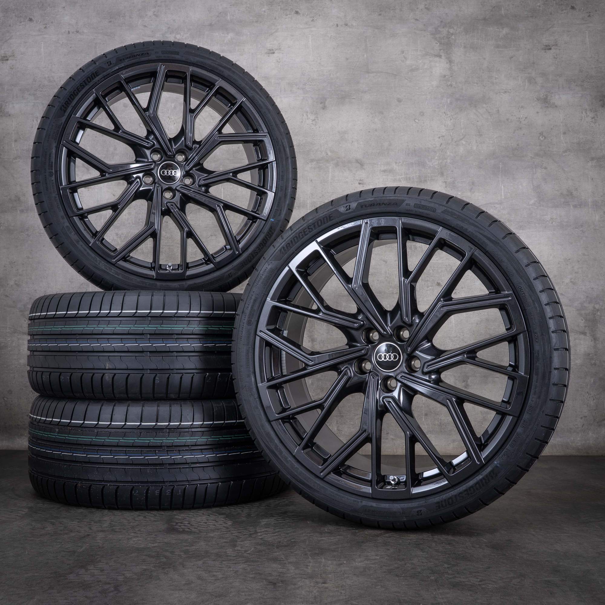 Cerchi originali Audi A6 S6 da 21 pollici 4K 4P C8 C9 per ruote estive 4P0601025R granito lucido NUOVI