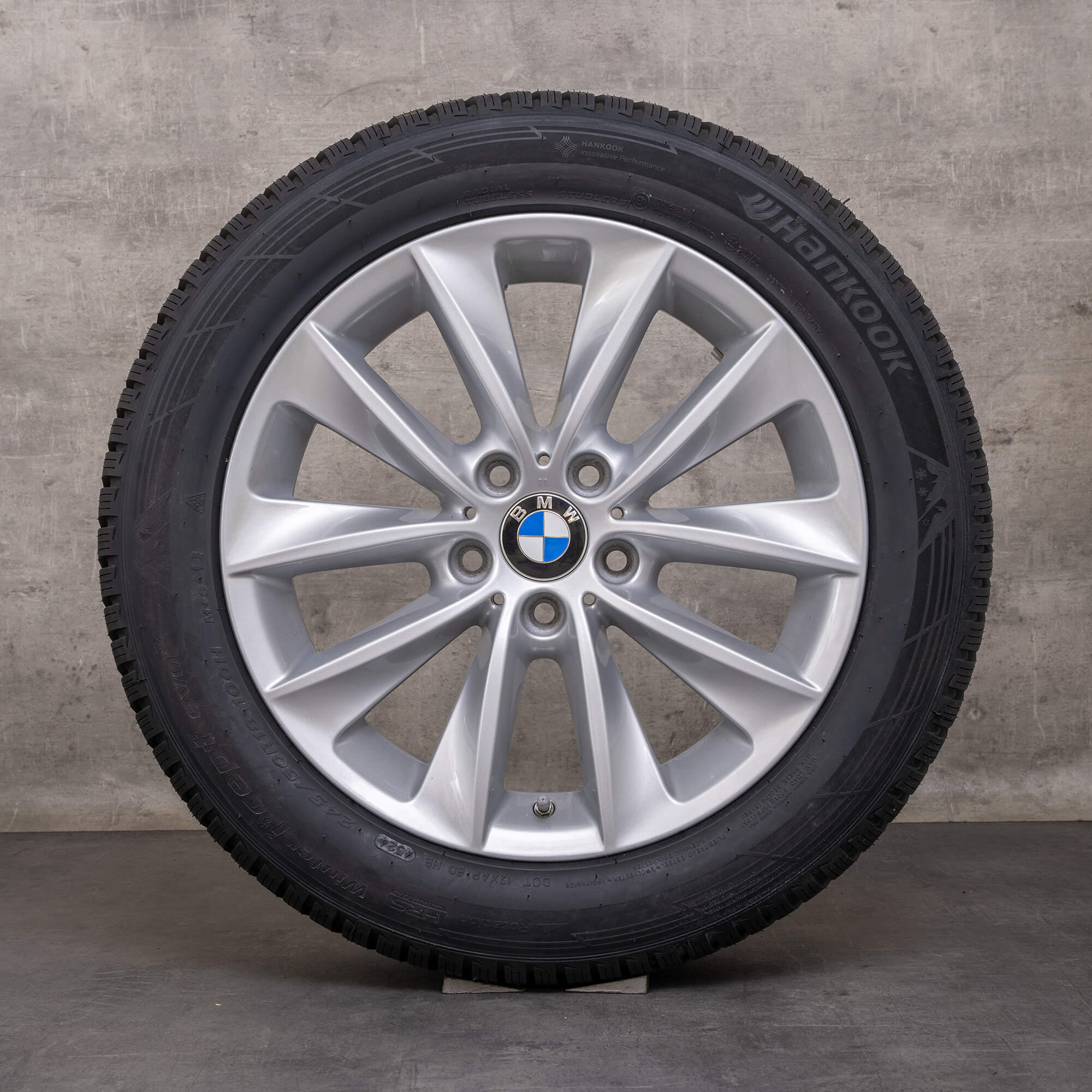 Originální zimni alu kola BMW X3 X4 18" F25 F26 disky styling 307 6787578 stříbrná lesklá