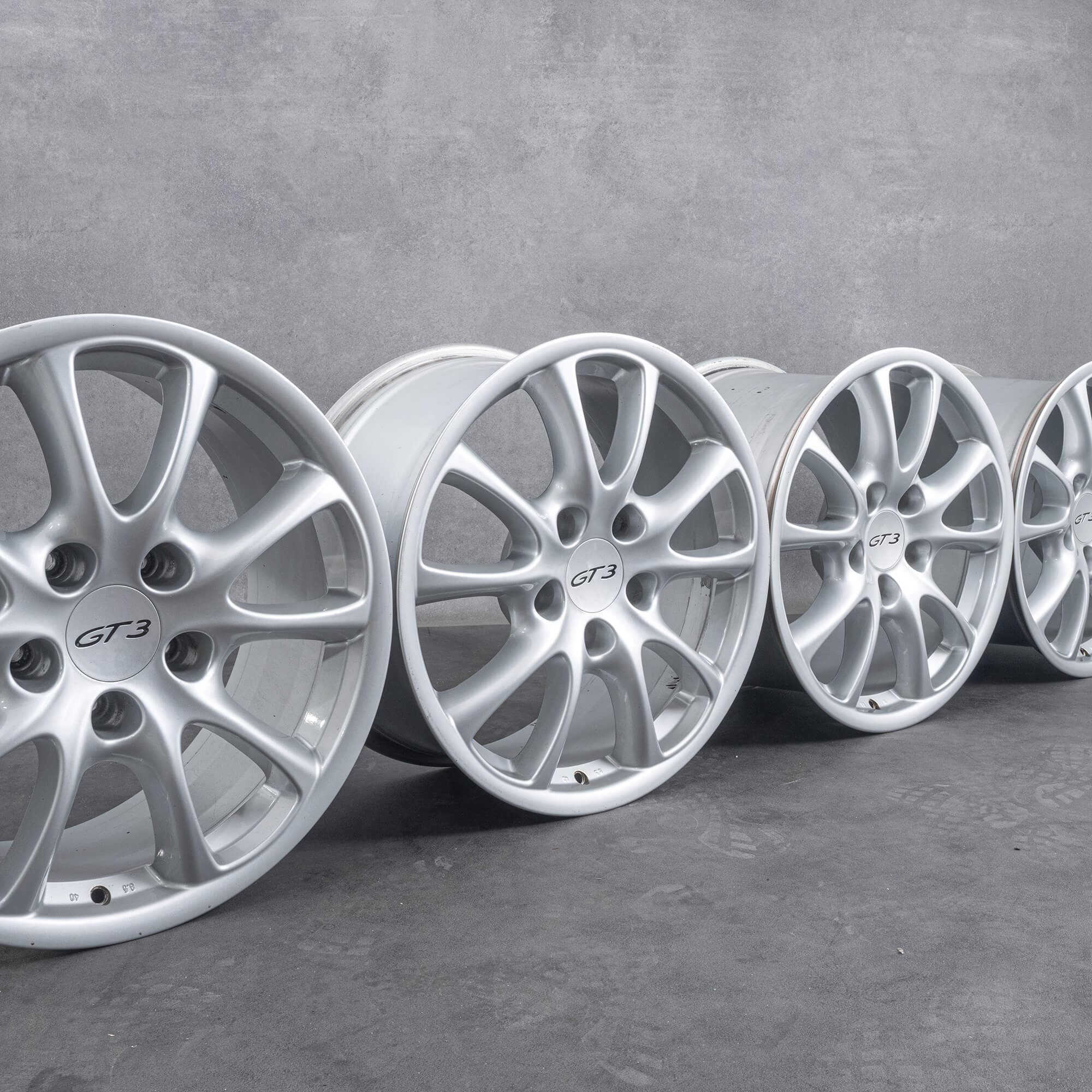 SLIDE Wheel set 65mm x 3セット SALE OEM Porsche 18 inch 996 Rims GT3 GT3RS RS 99636213605 99636214204 New