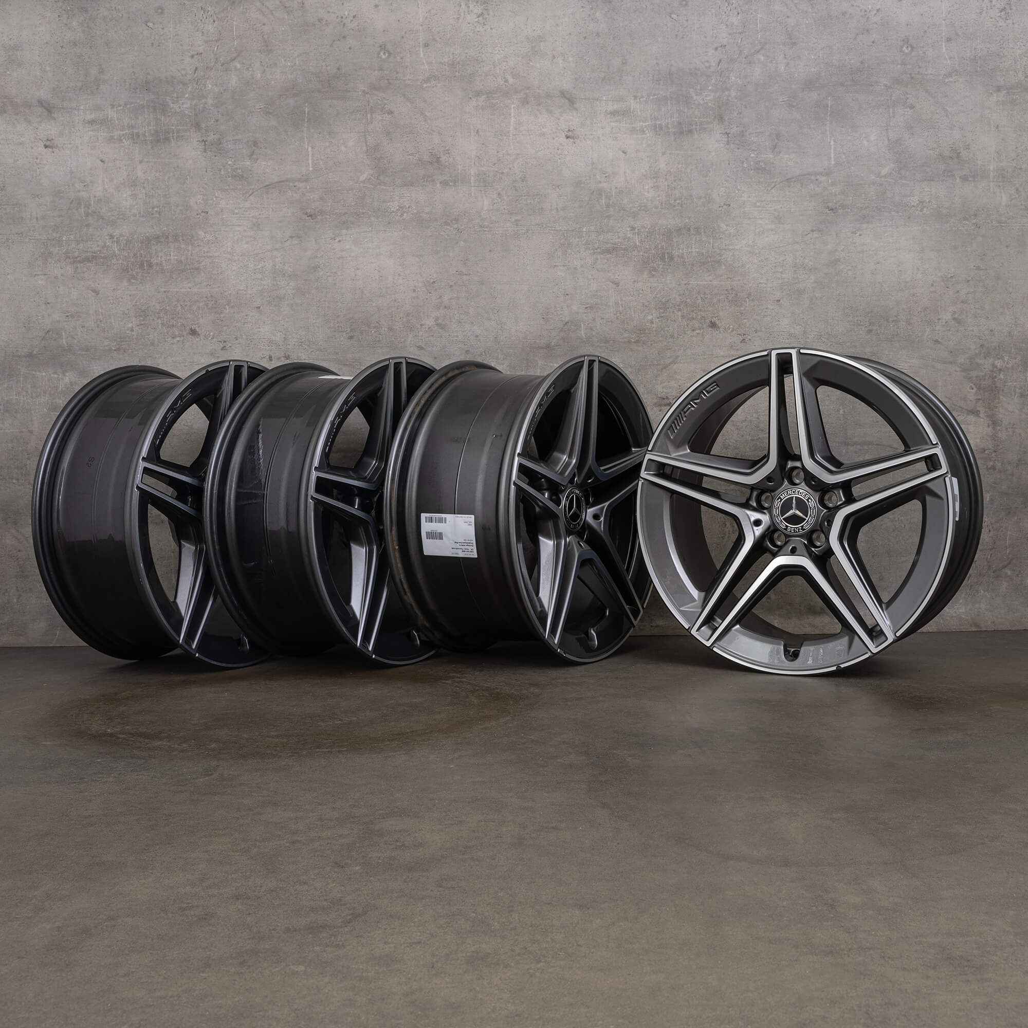 OEM Mercedes Benz CLS 53 AMG rims 19 inch C257 A2574013000 A2574011600 himalaya grey glossy turned NEW