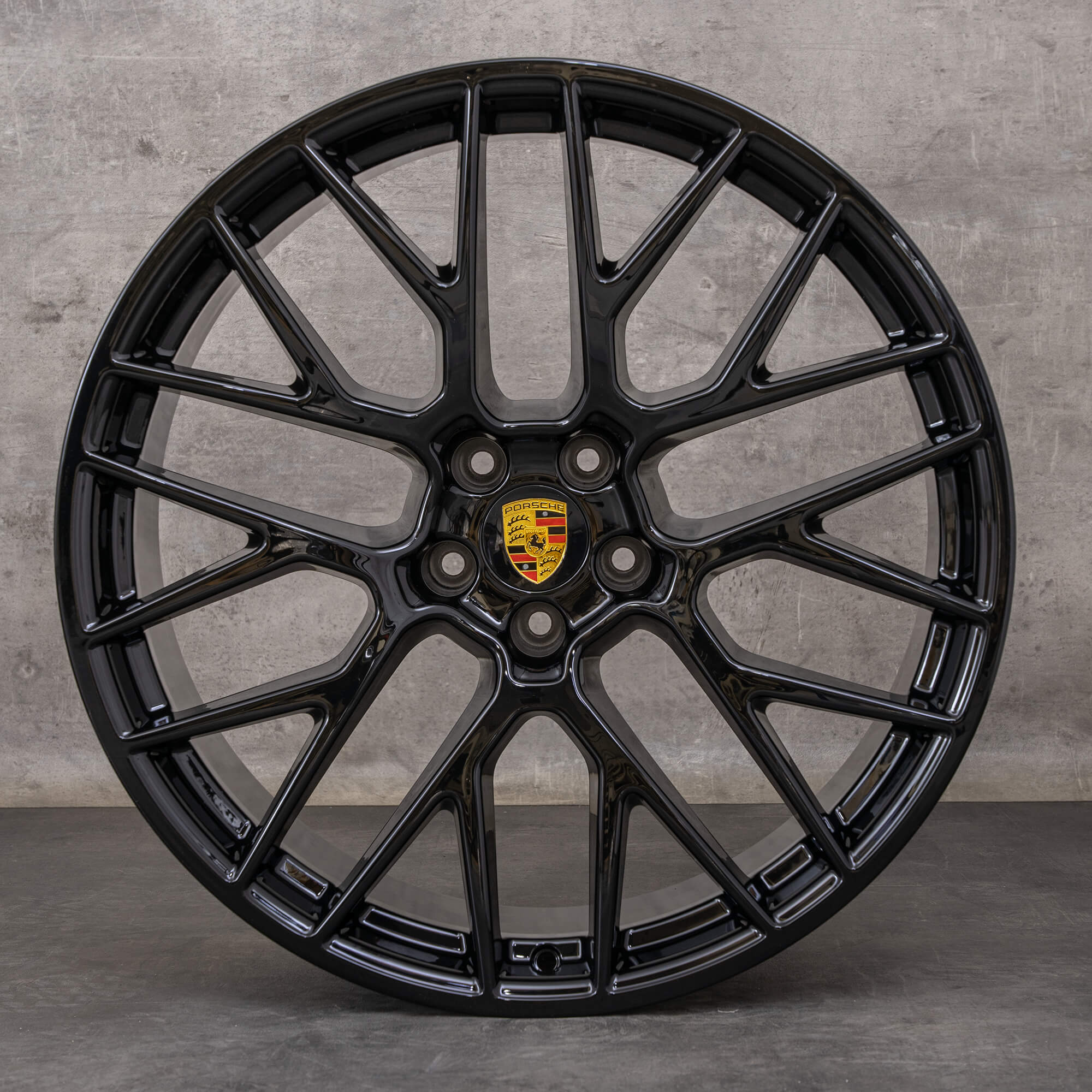 Jantes originais Porsche Macan de 21 polegadas II RS Spyder 95B601025DL 95B601025DH preto brilhante NOVO