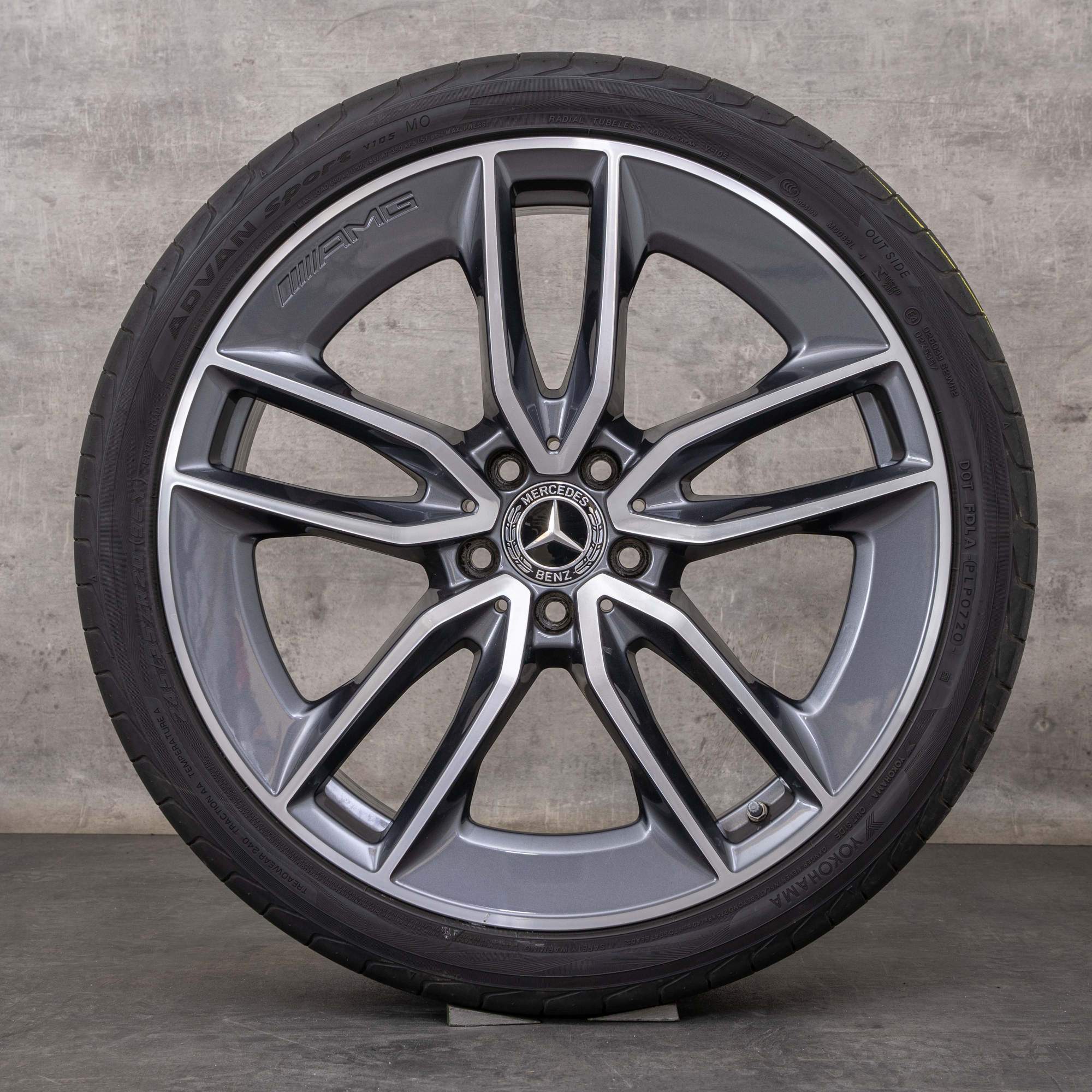 Alkuperäiset Mercedes Benz E-sarjan E53 AMG talvirenkaat 20 tuuman W213 S213 C238 A238 vanteet A2134014900 A2134015000 himalaya harmaa kiillotettu käännetty