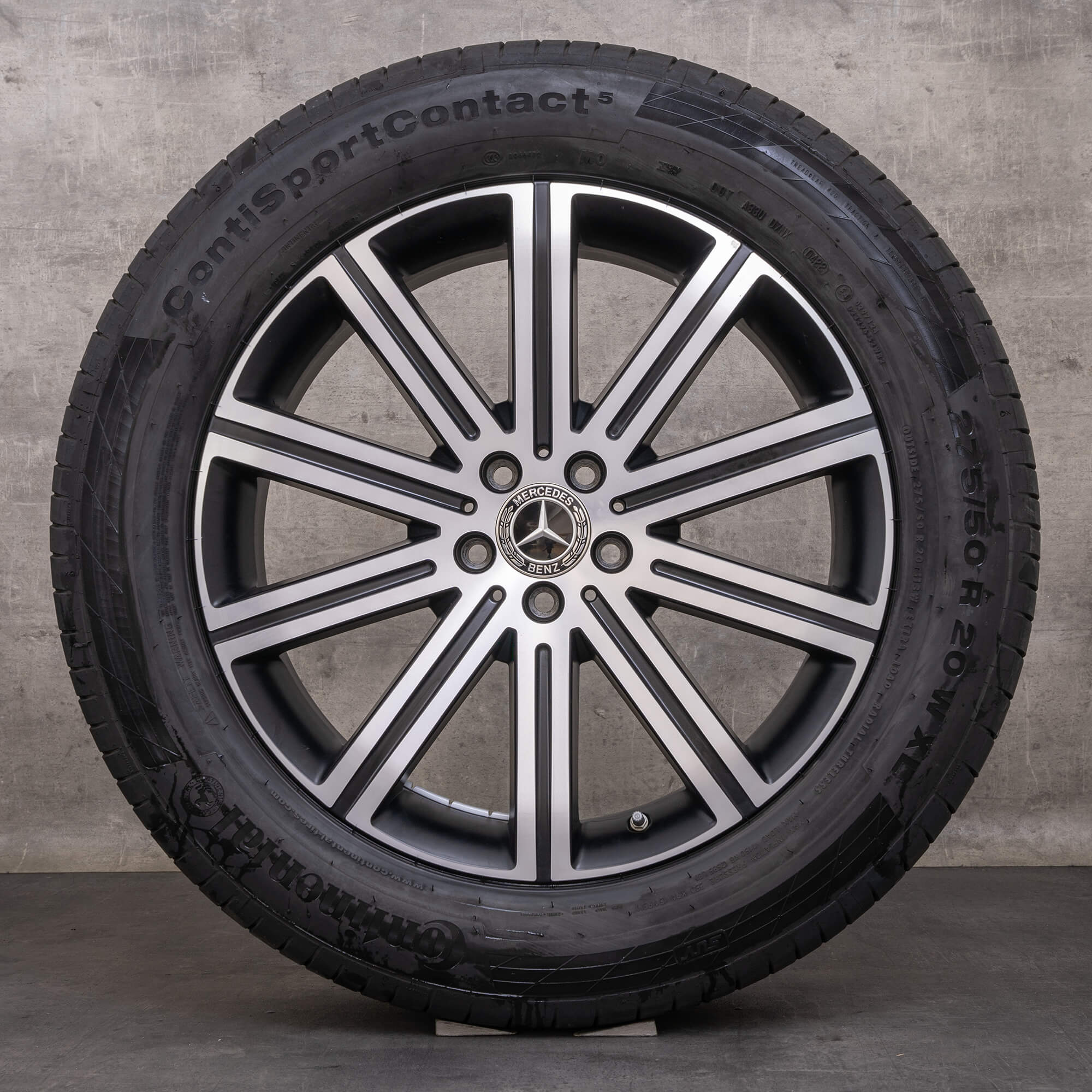 Orijinal Mercedes Benz GLE jantları 20 inç C167 X167 yaz A1674016600 A1674016700 siyah mat parlak tornalanmış