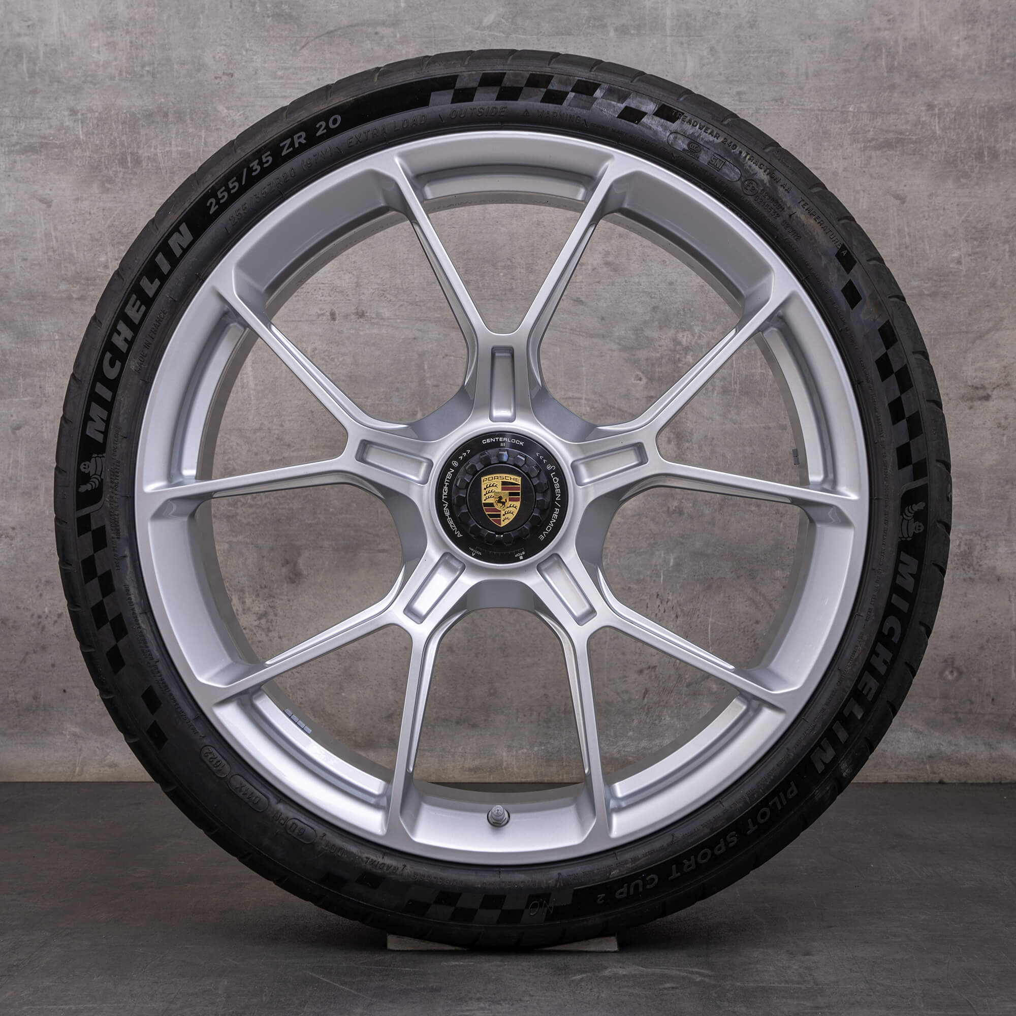 Original Porsche 911 GT3 ráfky na auto 20 21 palcová letní kola 992 I 9GT601025Q 9GT601025R stříbrná lesklá NOVÁ