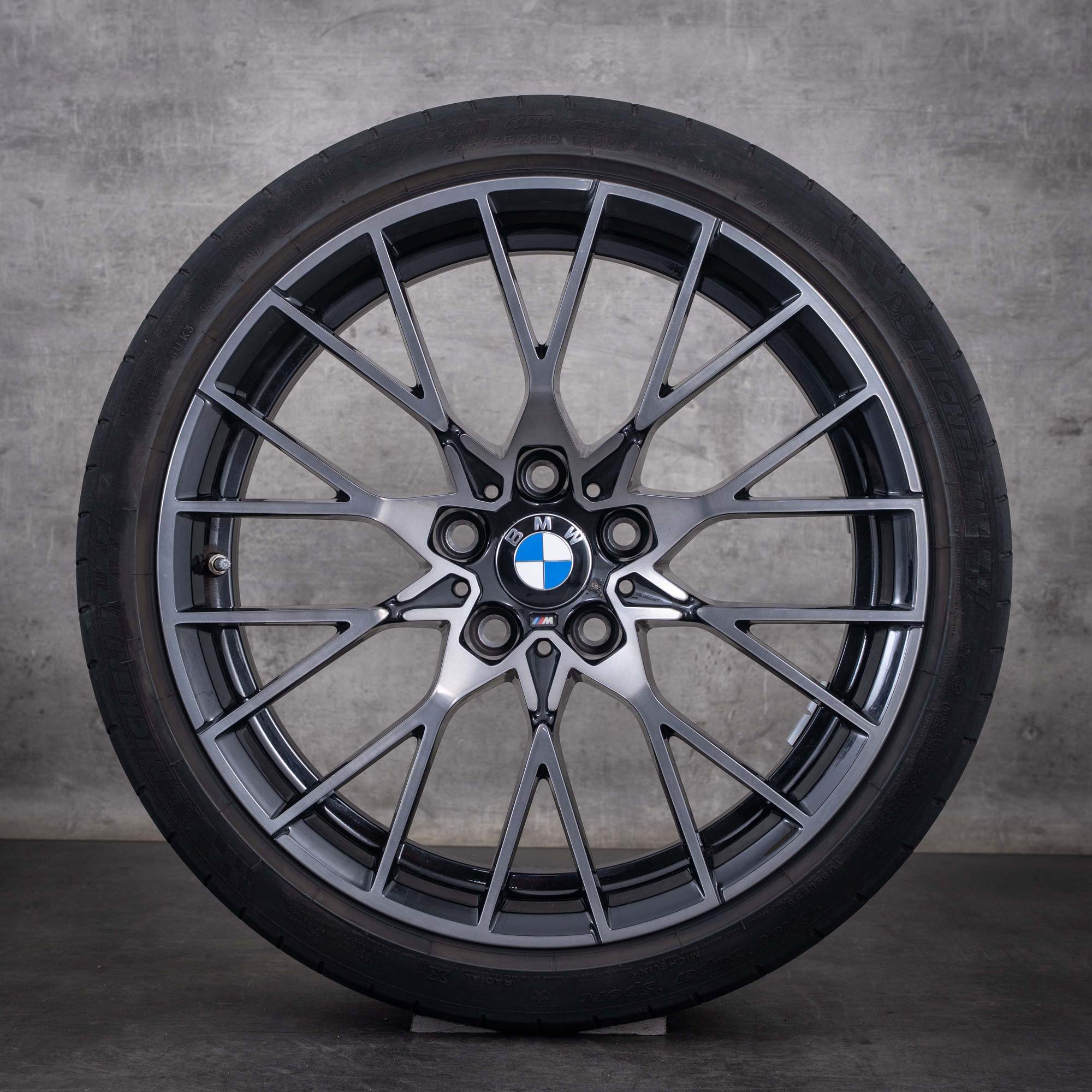 Original BMW M2 Winterräder 19 Zoll F87 Felgen Styling 788 M 8073847 8073848 schwarz glanzgedreht