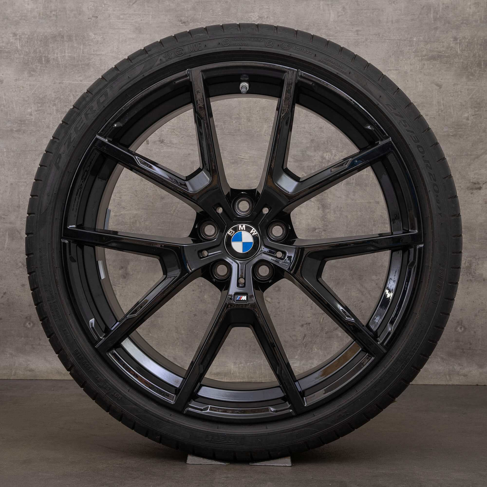 BMW 8er G14 G15 G16 Sommerräder 20 Zoll Felgen 8097240 8097241 728 M jet black