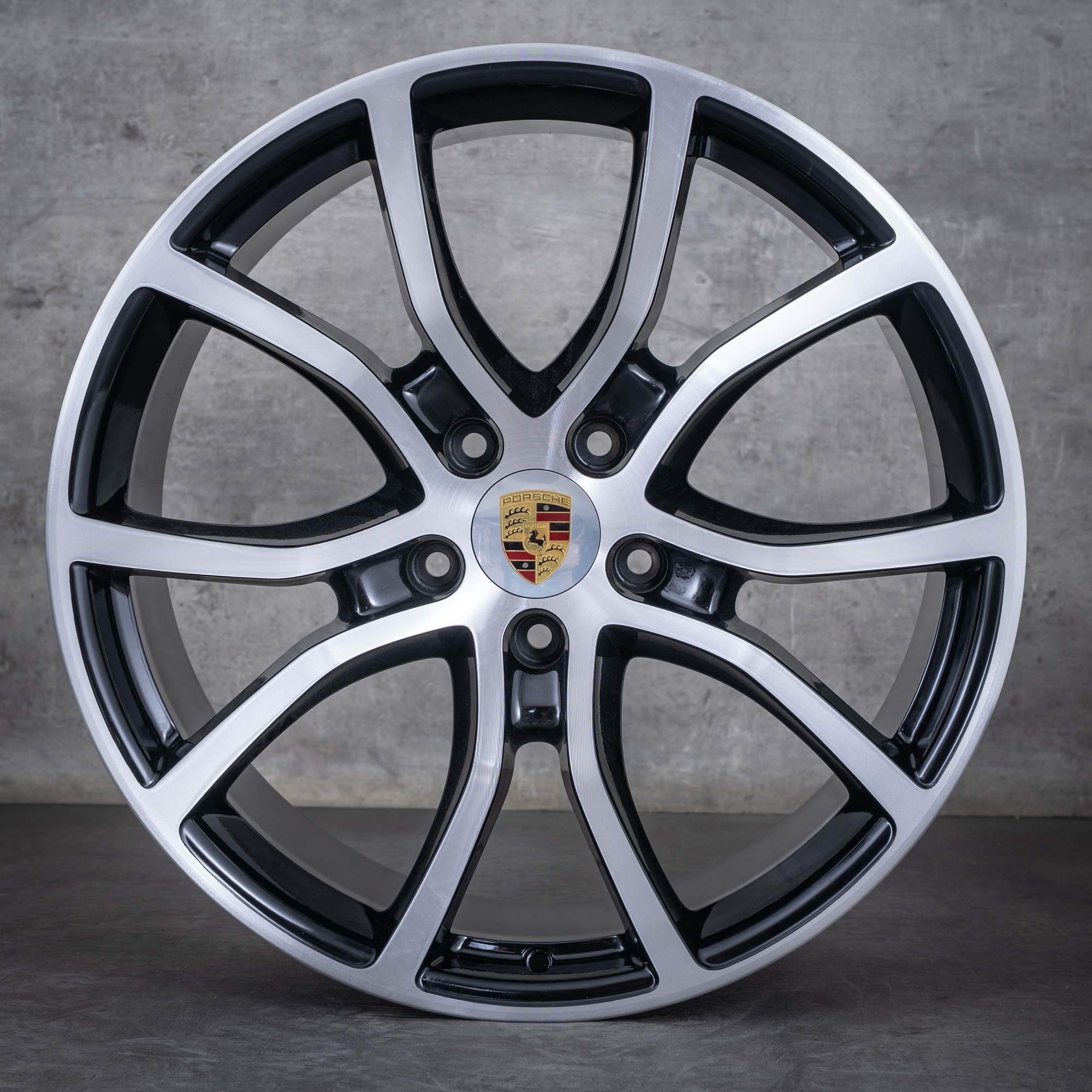 Oryginalne felgi Porsche Cayenne 21 cali 9YA I II 9Y0601025DB 9Y0601025DC Exclusive Design czarne Polerowane