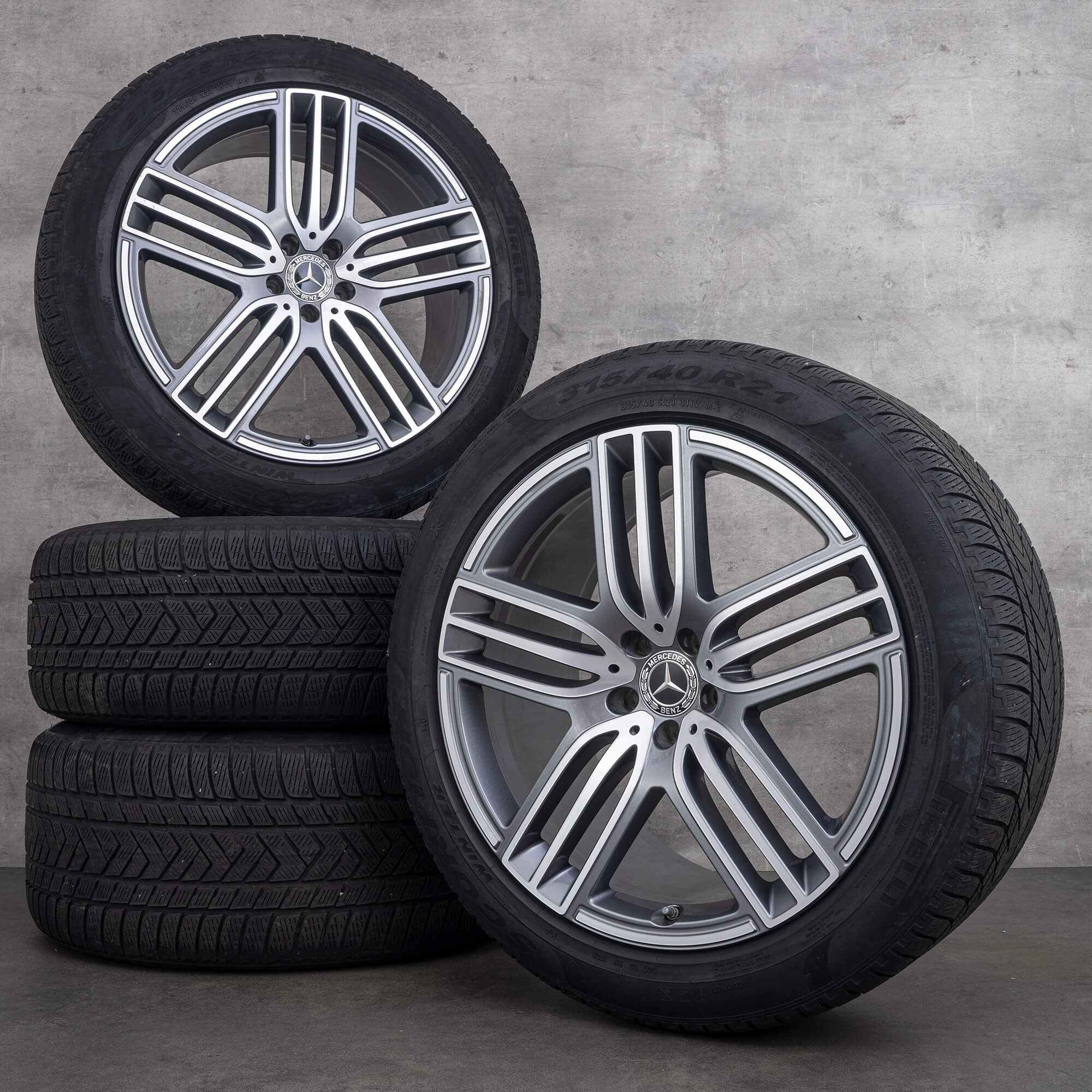 Originale Mercedes Benz GLS ruote invernali 21 pollici X167 cerchi A1674015100 A1674015300 himalaya grigio lucido trasformato
