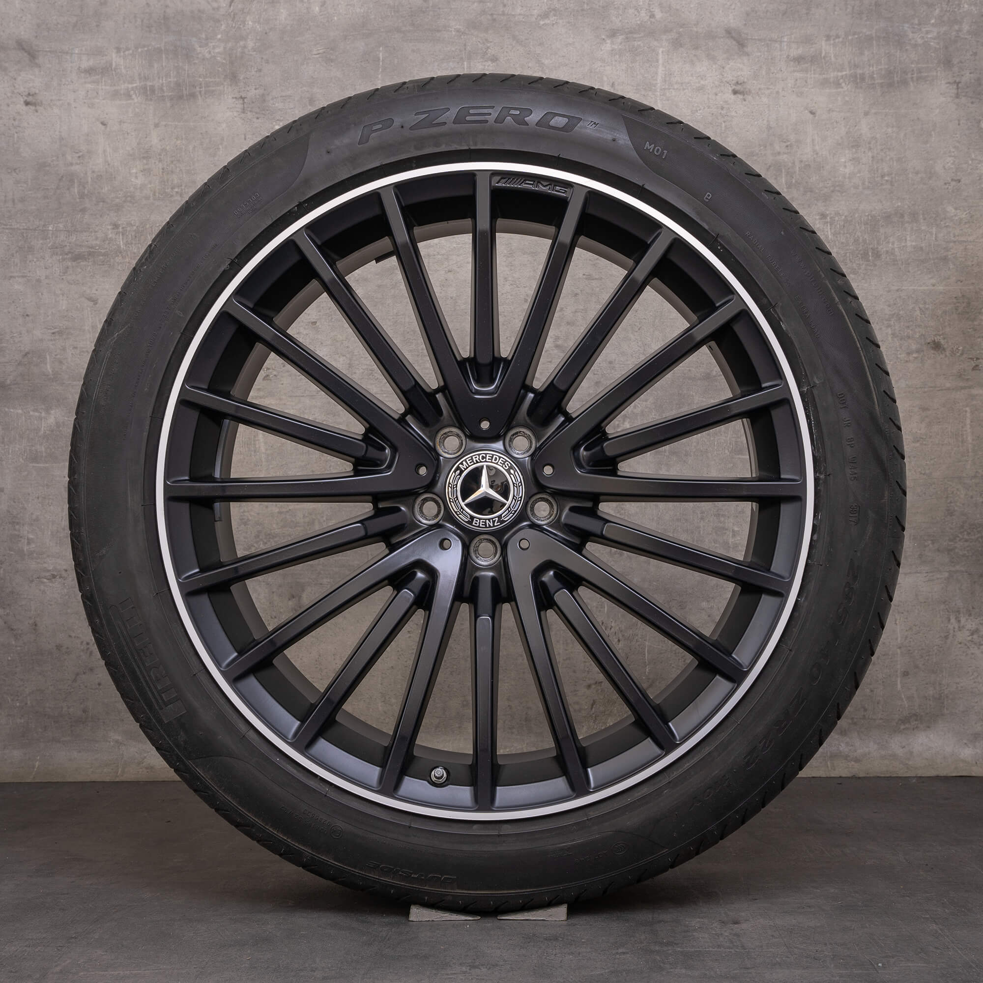 Llantas originales Mercedes Benz GLS 63 AMG de 22 pulgadas X166 llantas verano A1664013300 negro satinado