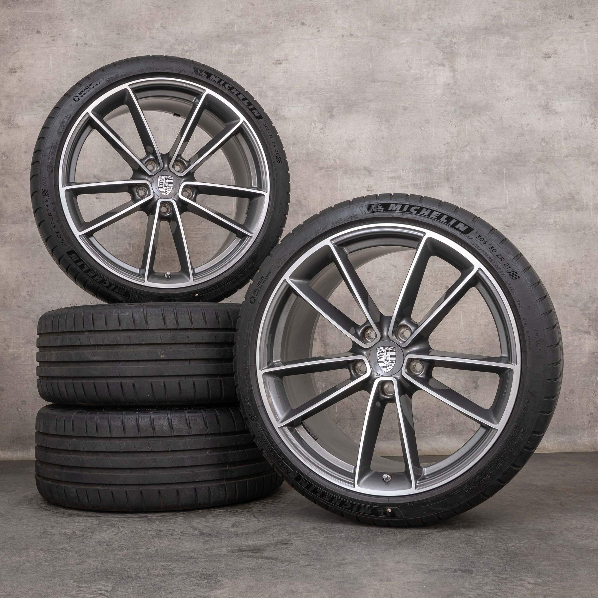 Original Porsche 992 I Winterräder 20 21 Zoll 992 Carrera S 4S Targa GTS Felgen 992601025DG 992601025DH titan glanzgedreht