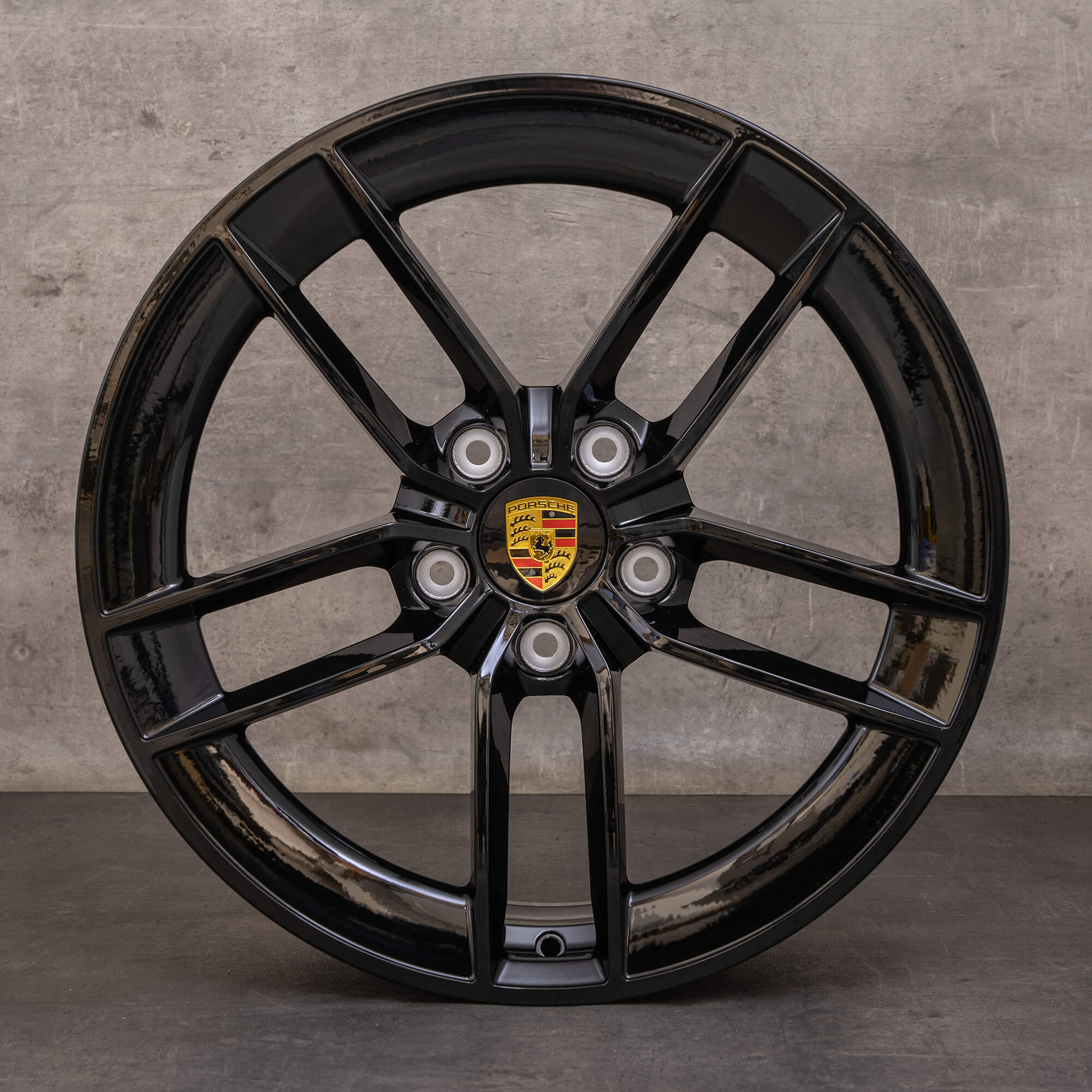 Original Porsche 911 vinterhjul 20 21 tum 992 II fälgar 992601025ET 992601025GG svart glans NY