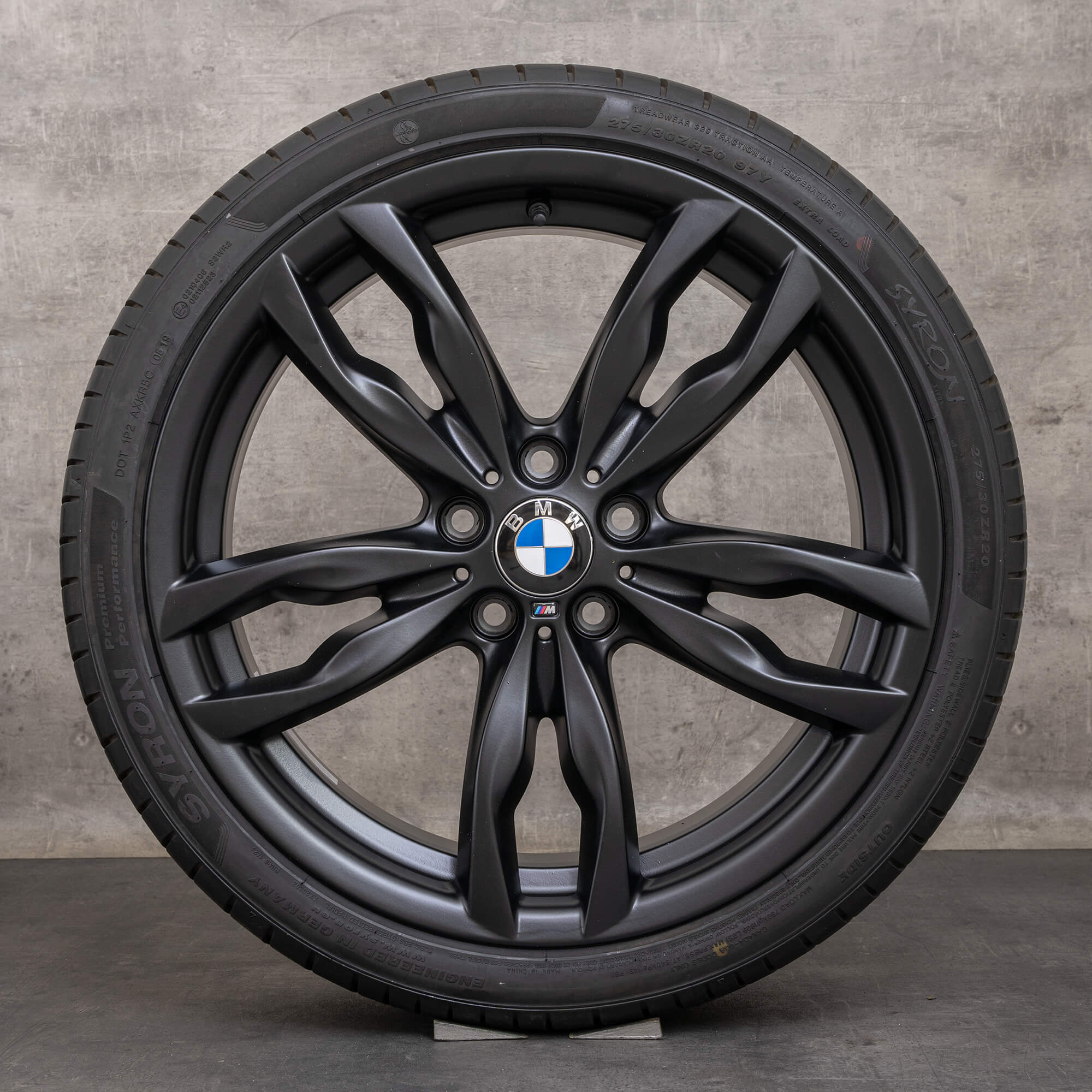 Original BMW serie 5 6 llantas 20 pulgadas F10 F11 F12 F13 F06 Gran Coup de verano estilo 434 M 7845867 7845868 negro seda mate