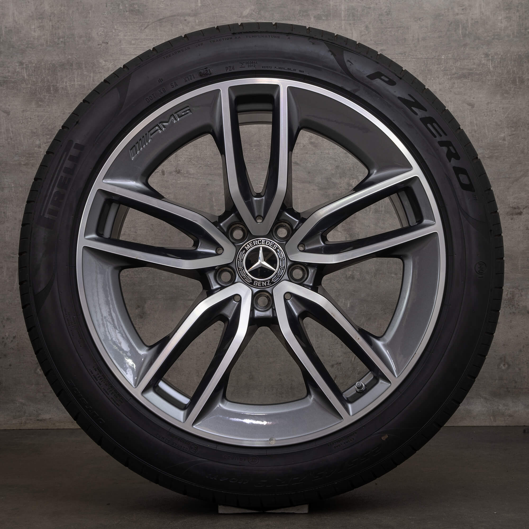 OEM Mercedes Benz GT 43 53 63 & S 4Matic AMG rims 19 inch X290 4-door summer wheels A2904010200 A2904010300 himalaya gray glossy turned NEW