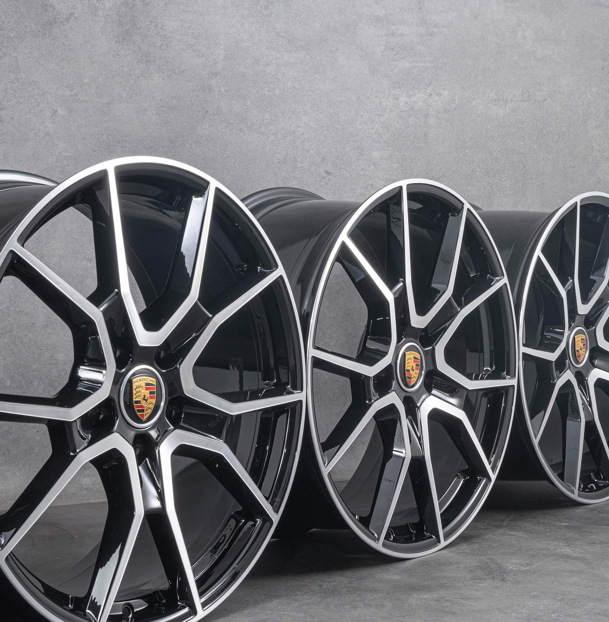 Ekte Porsche felger Taycan RS Spyder 21 tommer svart 9J1601025BC 9J1601025BD