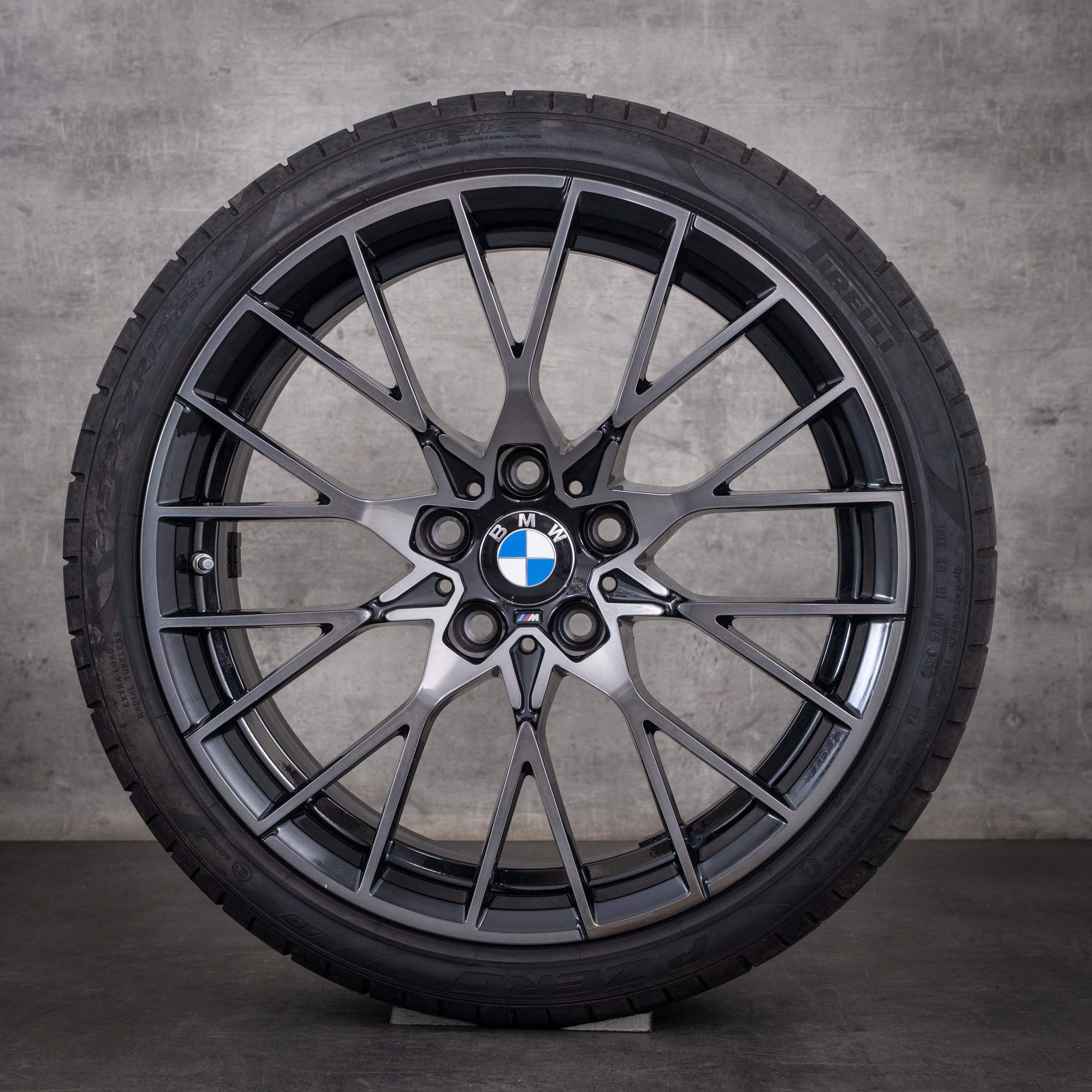 Original BMW M2 Felgen 19 Zoll F87 Sommerräder Styling 788 M 8073847 8073848 schwarz glanzgedreht