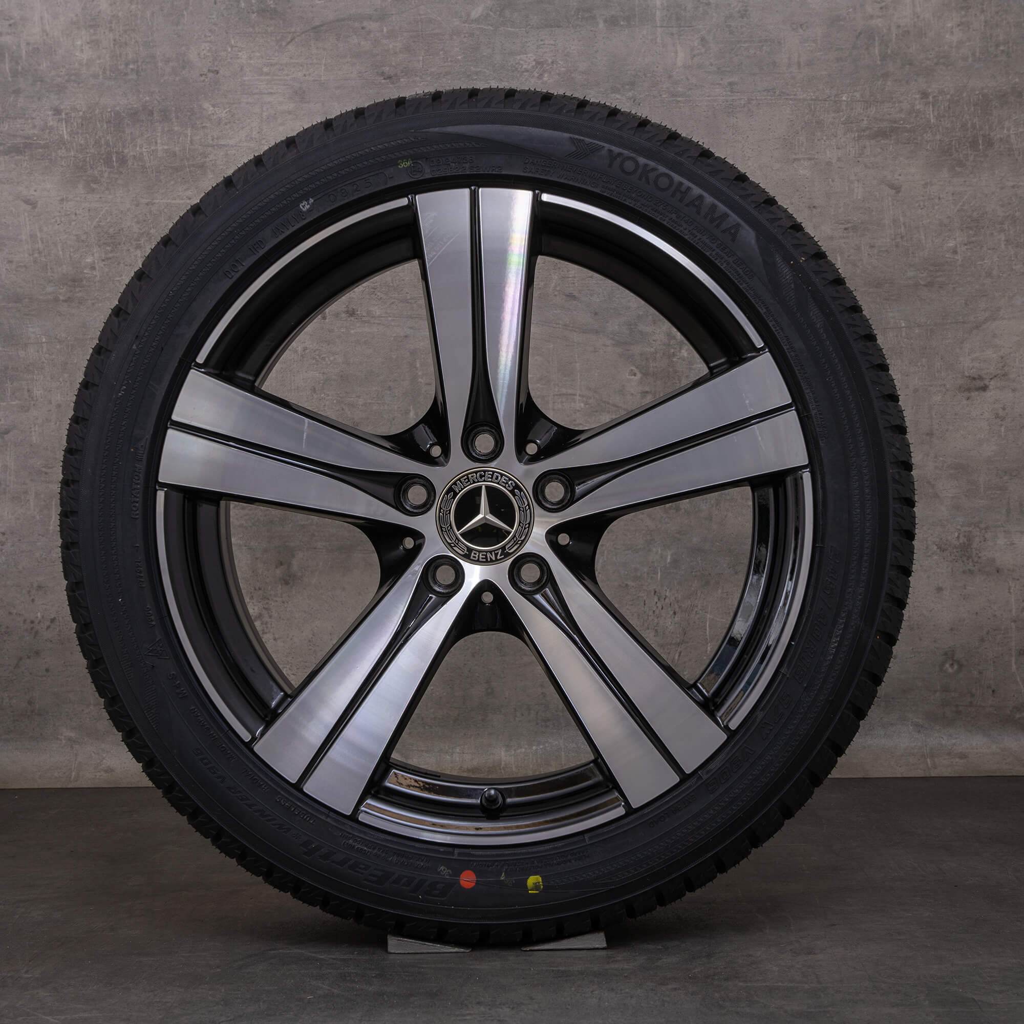 Anvelope de iarnă originale Mercedes Benz C-Class 18 inch W206 S206 jante A2064014700 A2064014800 negru Lucios