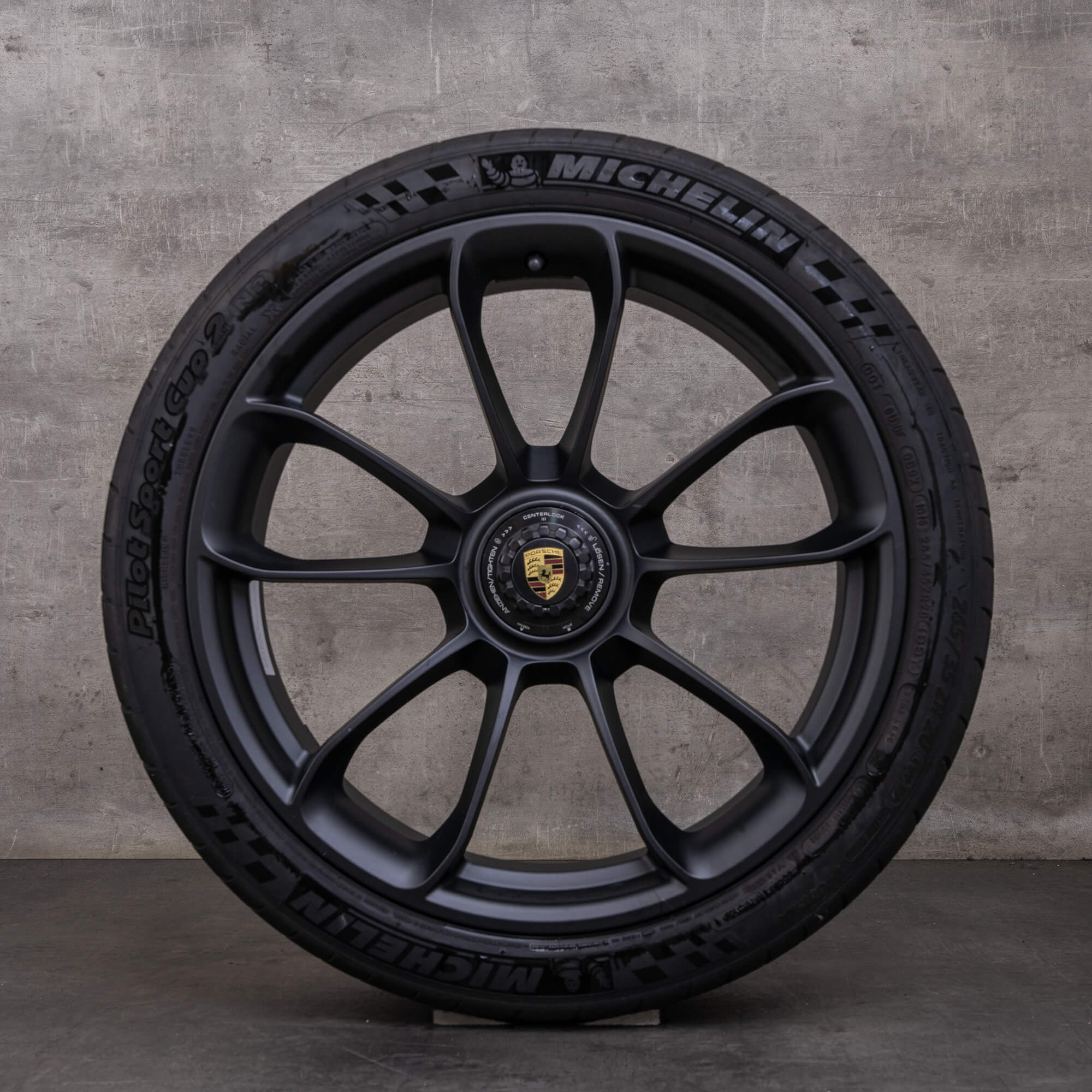 Alkuperäiset Porsche 911 GT2 GT3 RS vanteet 20 21 tuuman 991 II kesäpyörät 99136216283 99136216784 musta mattamusta.