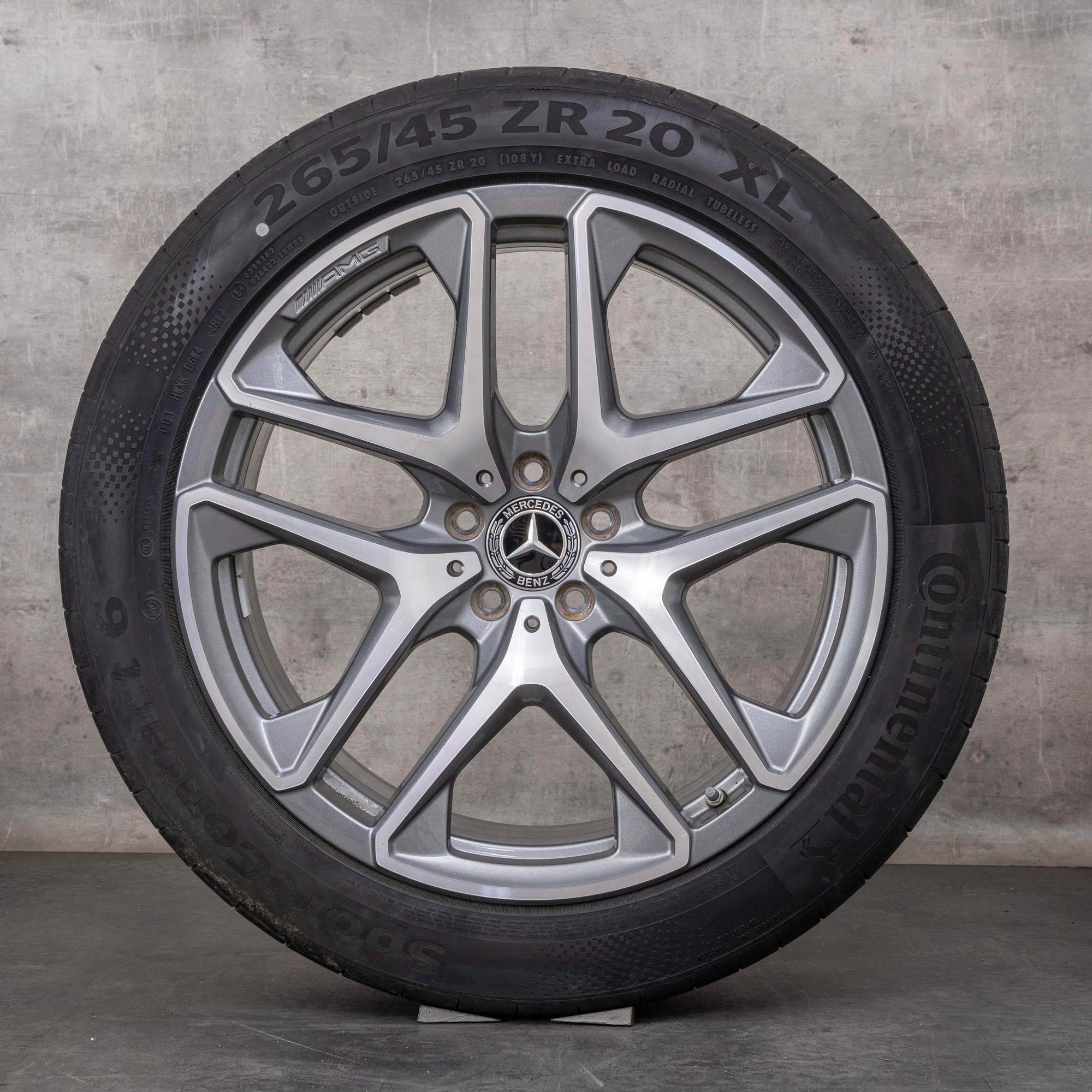 Originale Mercedes Benz GLC 63 & S AMG vinterdæk med fælge 20 tommer X253 C253 A2534013600 A2534013700 himalaya grey poleret