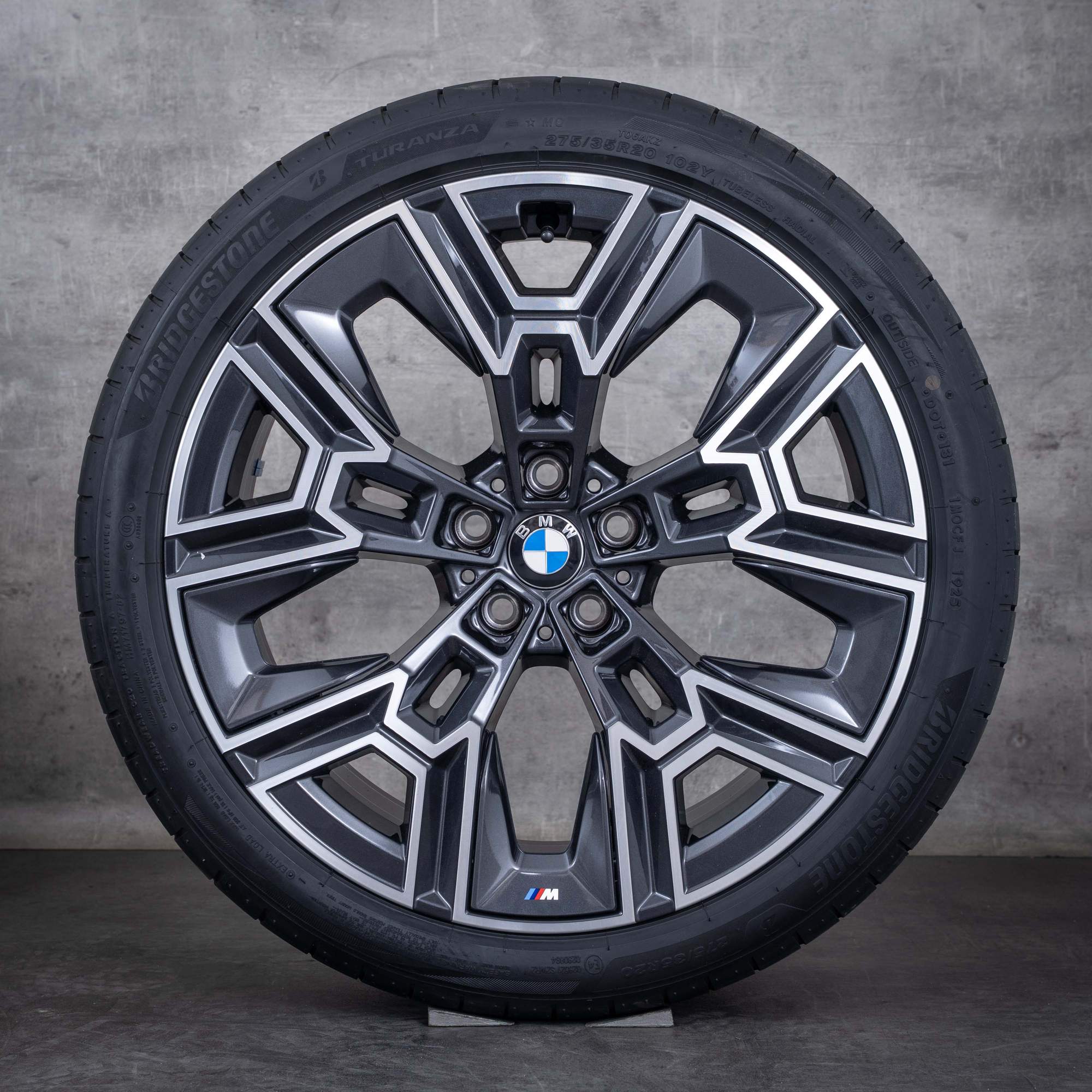 Oryginalne felgi BMW serii 5 i5 20 cali G60 G61 koła letnie stylizacja 939 M 5A324E8 5A324E9 orbit szary polerowane