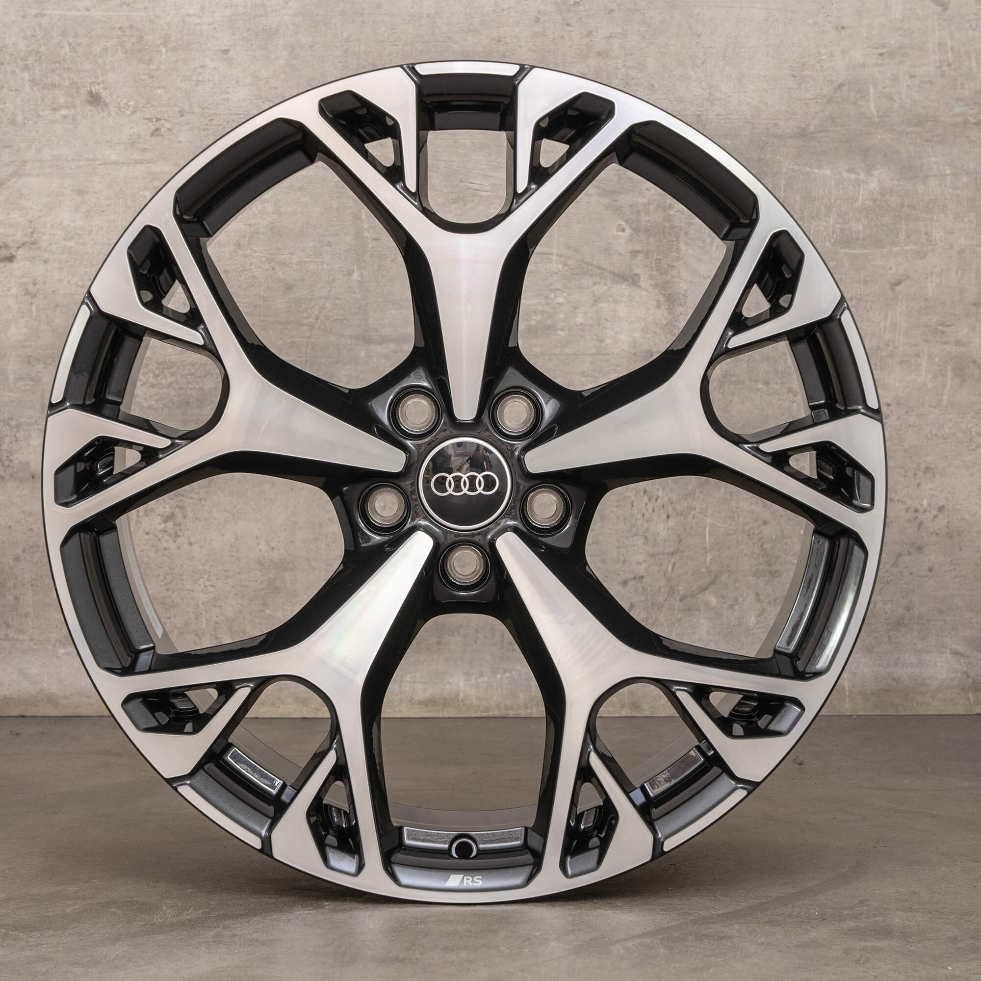 Jante autentice Audi A6 S6 20 inch 4K C8 4P0601025L negru lucios NOU