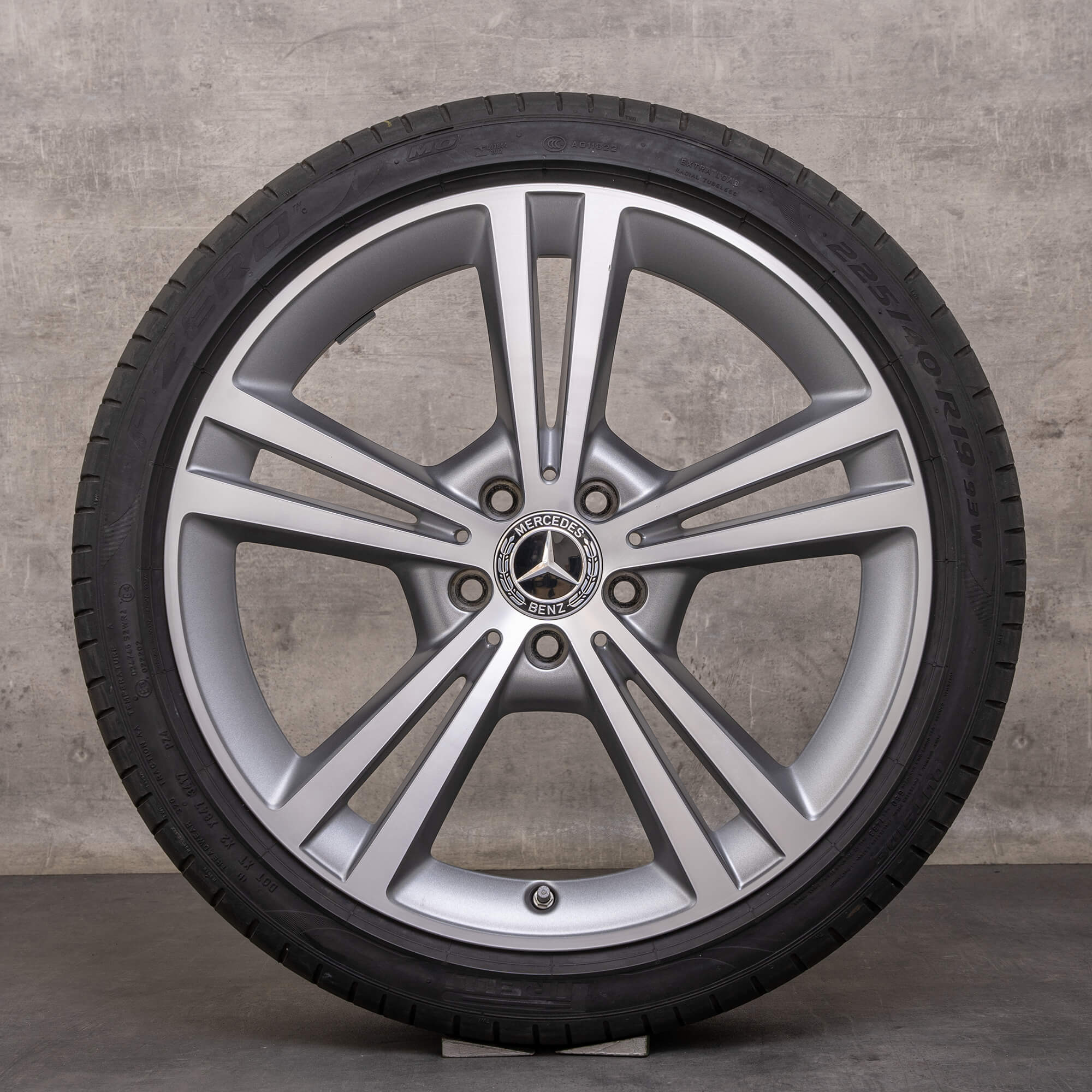 Originele Mercedes A B-klasse CLA velgen 19 inch W177 V177 W247 C118 X118 zomerwielen A1774010800 himalayagrijs glanzend gedraaid