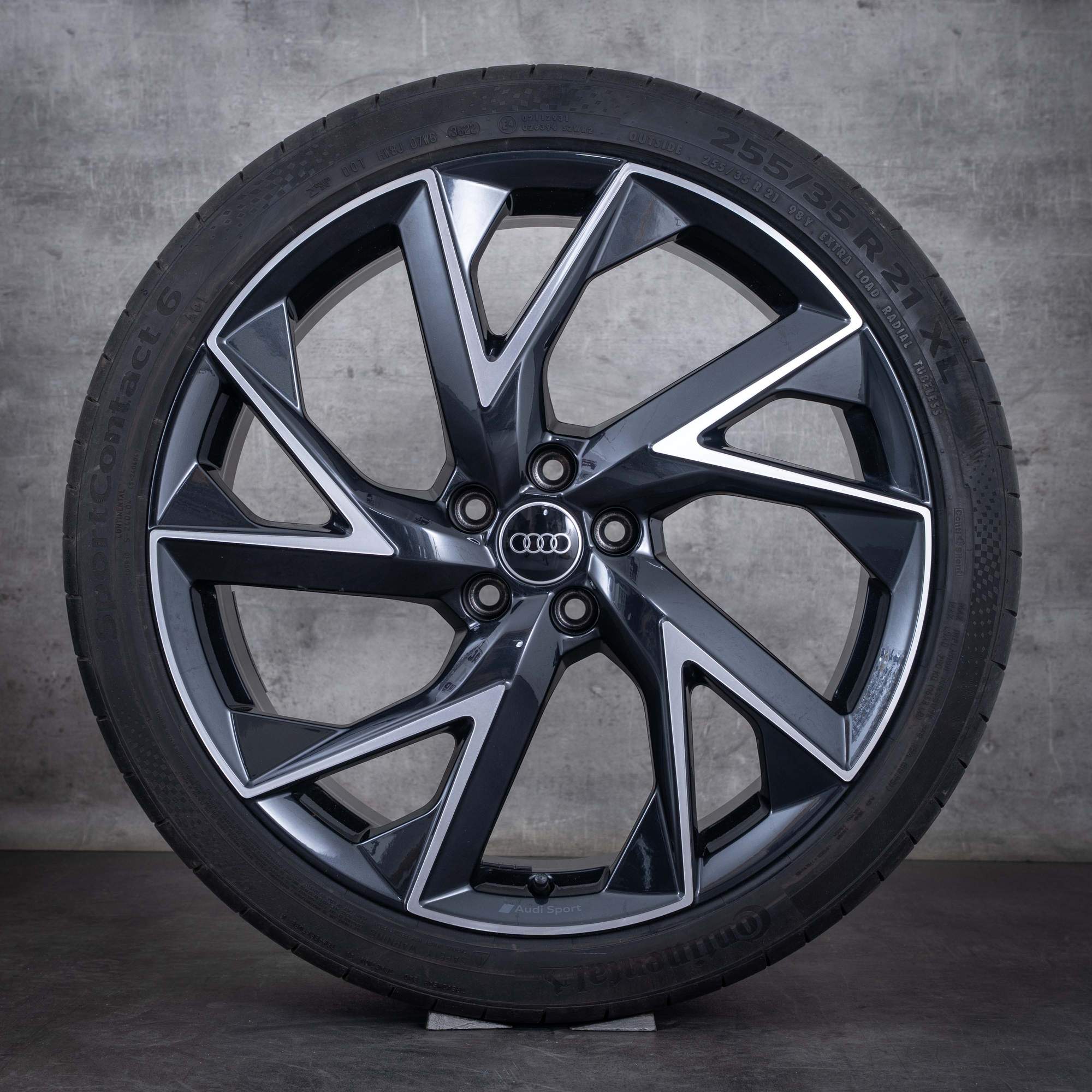 Original Audi Q3 RSQ3 Felgen 21 Zoll F3 Sommerräder 83A601025BH granit glanzgedreht