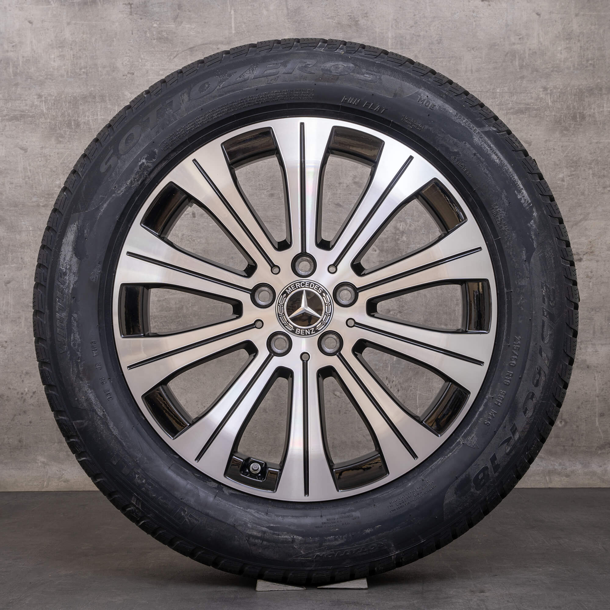 Alkuperäiset Mercedes Benz EQA EQB talvirenkaat 18 tuumaa H243 X243 vanteet A2434010000 musta kiillotettu