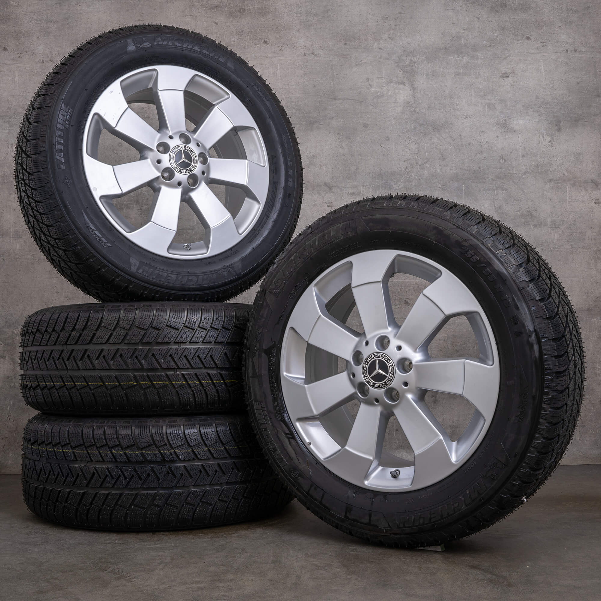 Original Mercedes Benz Classe M GLE roues d'hiver 18 pouces W166 X166 jantes A1664011602 argent