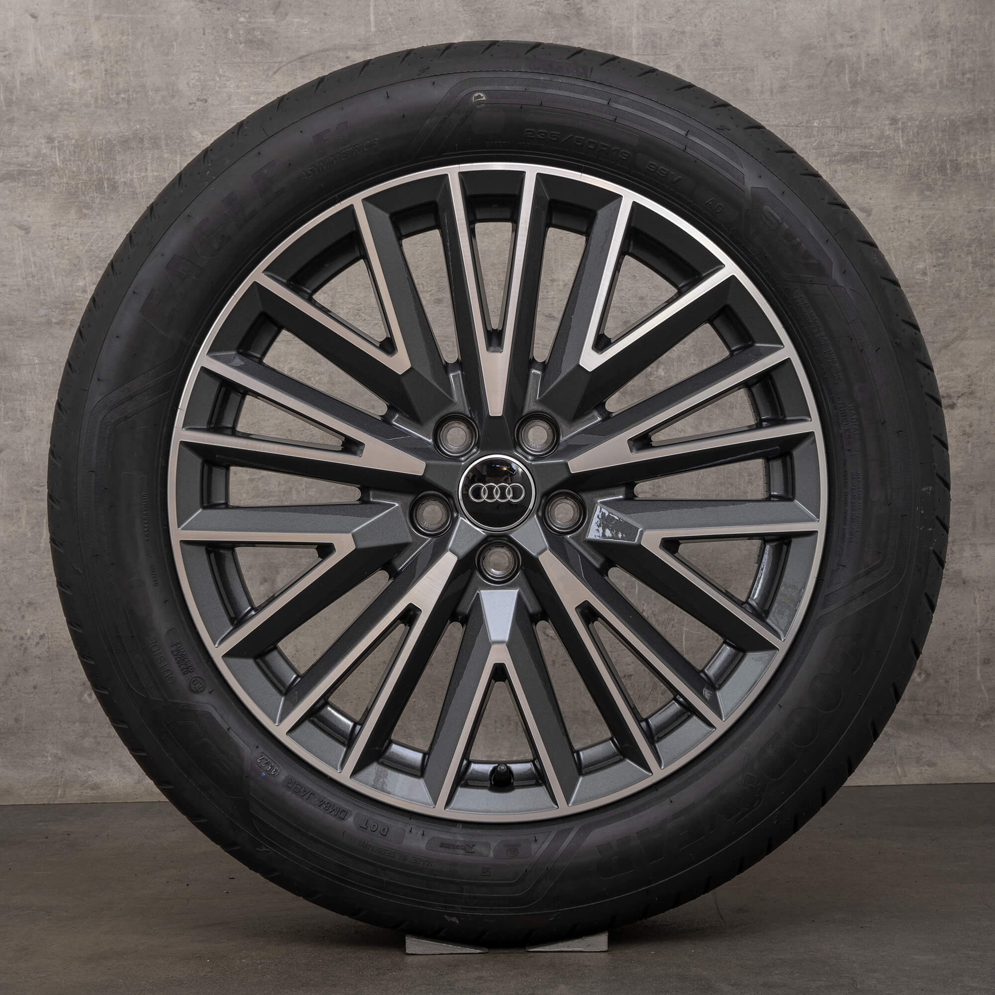 OEM Audi Q3 rims 19 inch II F3 summer wheels 83A601025L titanium