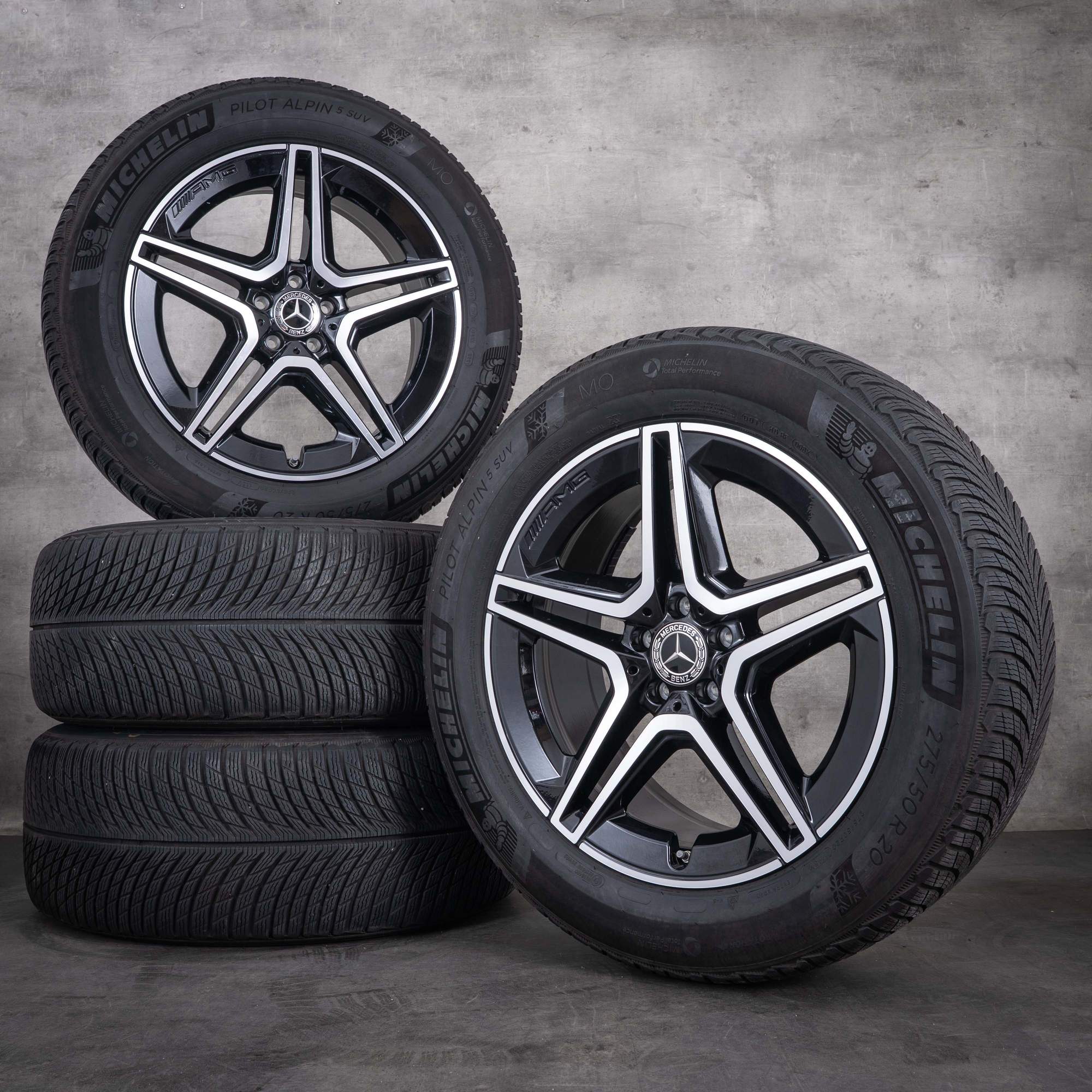 Oryginalne koła zimowe do Mercedes-Benz GLE & 53 AMG 20 cali felgi X167 C167 A1674013200 A1674013300 czarne w stylu diamond cut