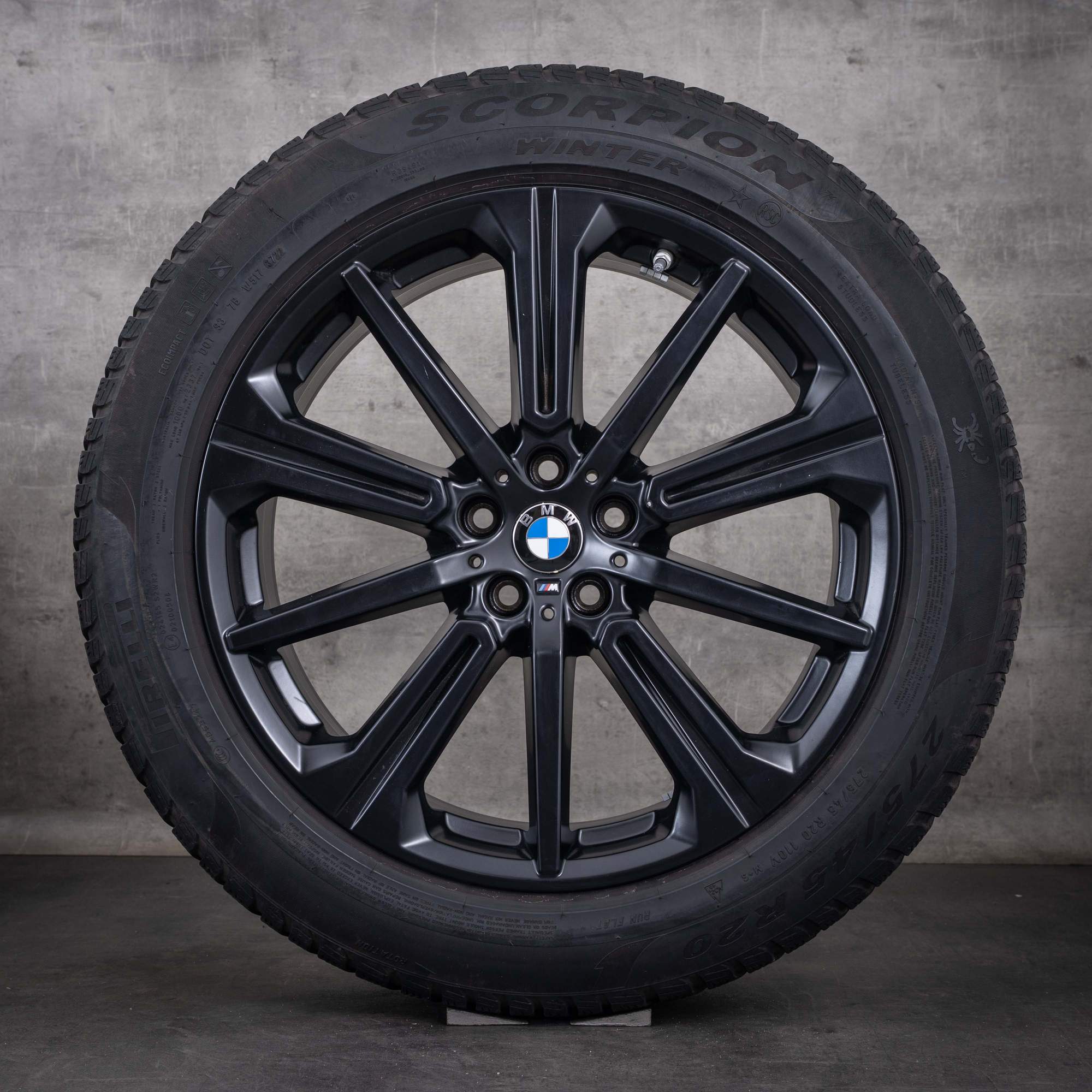 Originální zimní kola BMW X5 X6 20 palců G05 G06 disky Styling 748 M 6883765 matná černá