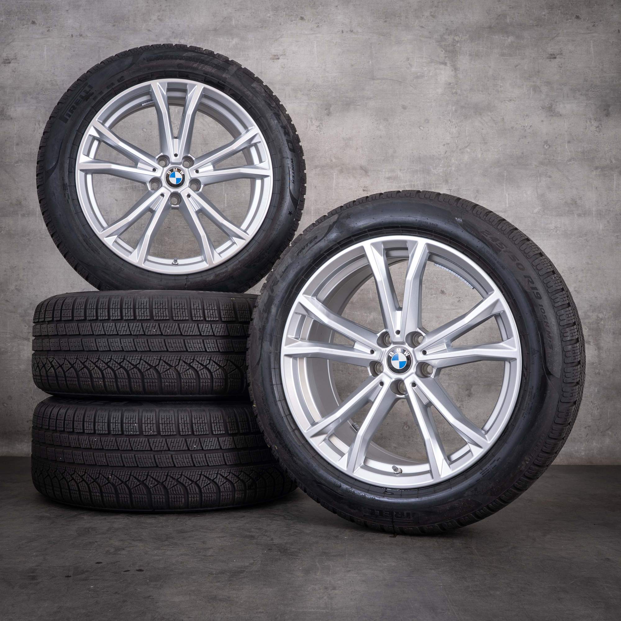 OEM BMW 7 Series i7 X3 winter wheels 19inch G70 G45 rims styling 903 5A19DE0 winter tyres silver