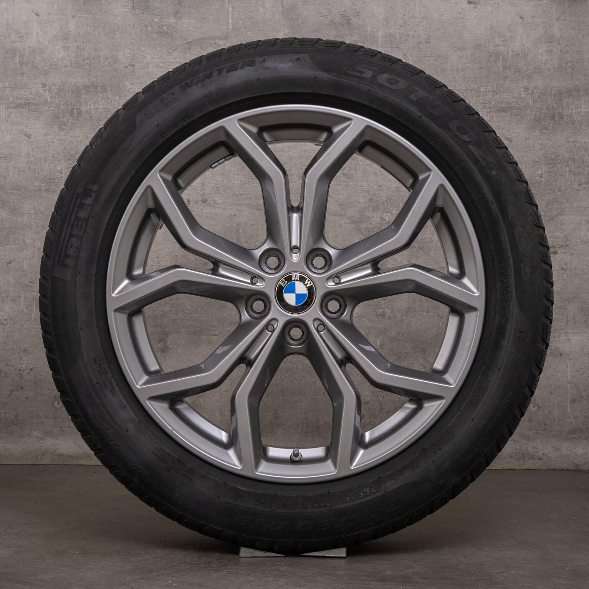 Originale BMW X3 X4 ruote invernali 19 pollici G01 G02 cerchi styling 694 6877328 grigio ferrico