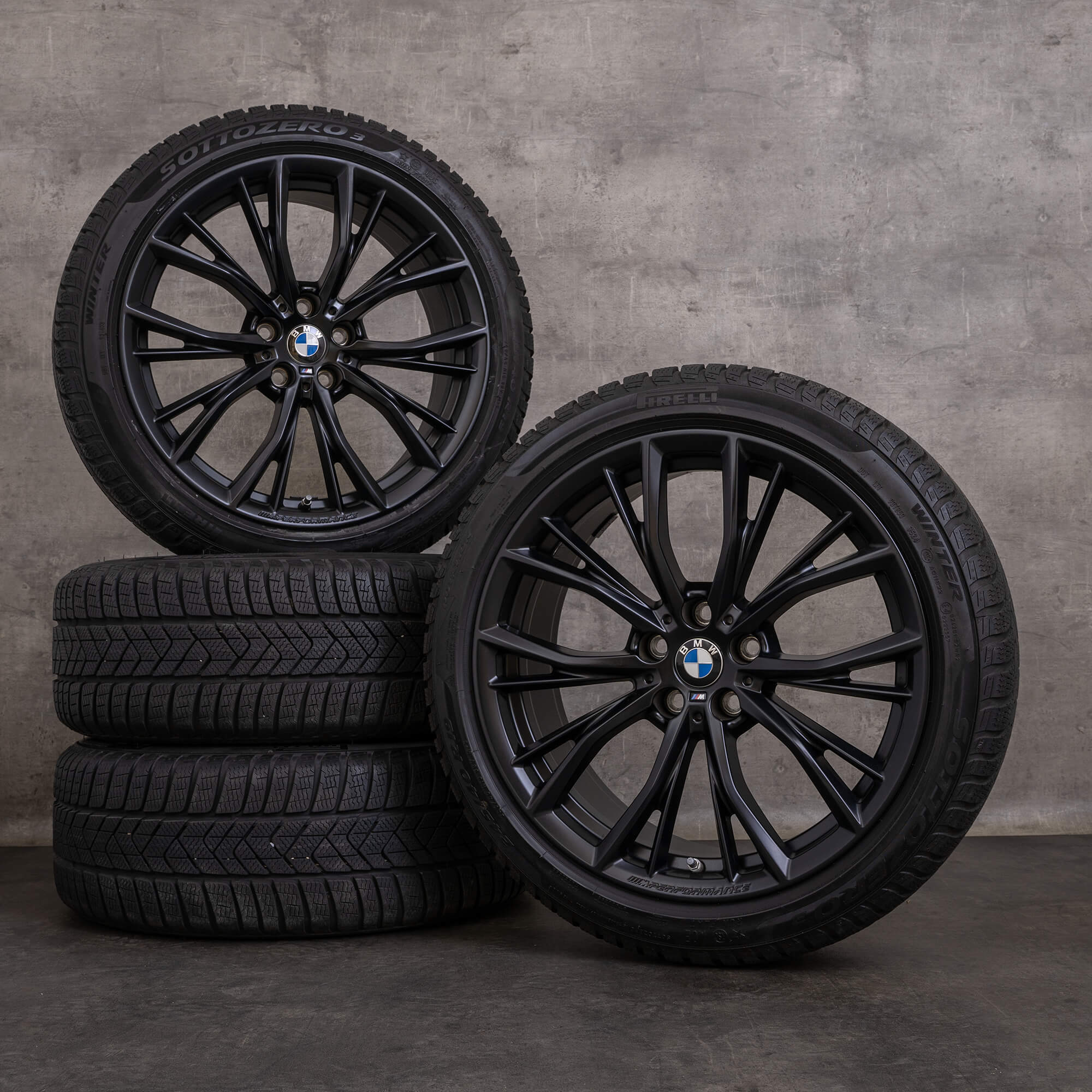 OEM BMW 5 Series snow tire packages 19 inch G30 G31 Rims Styling 786 M 6885455 black matt