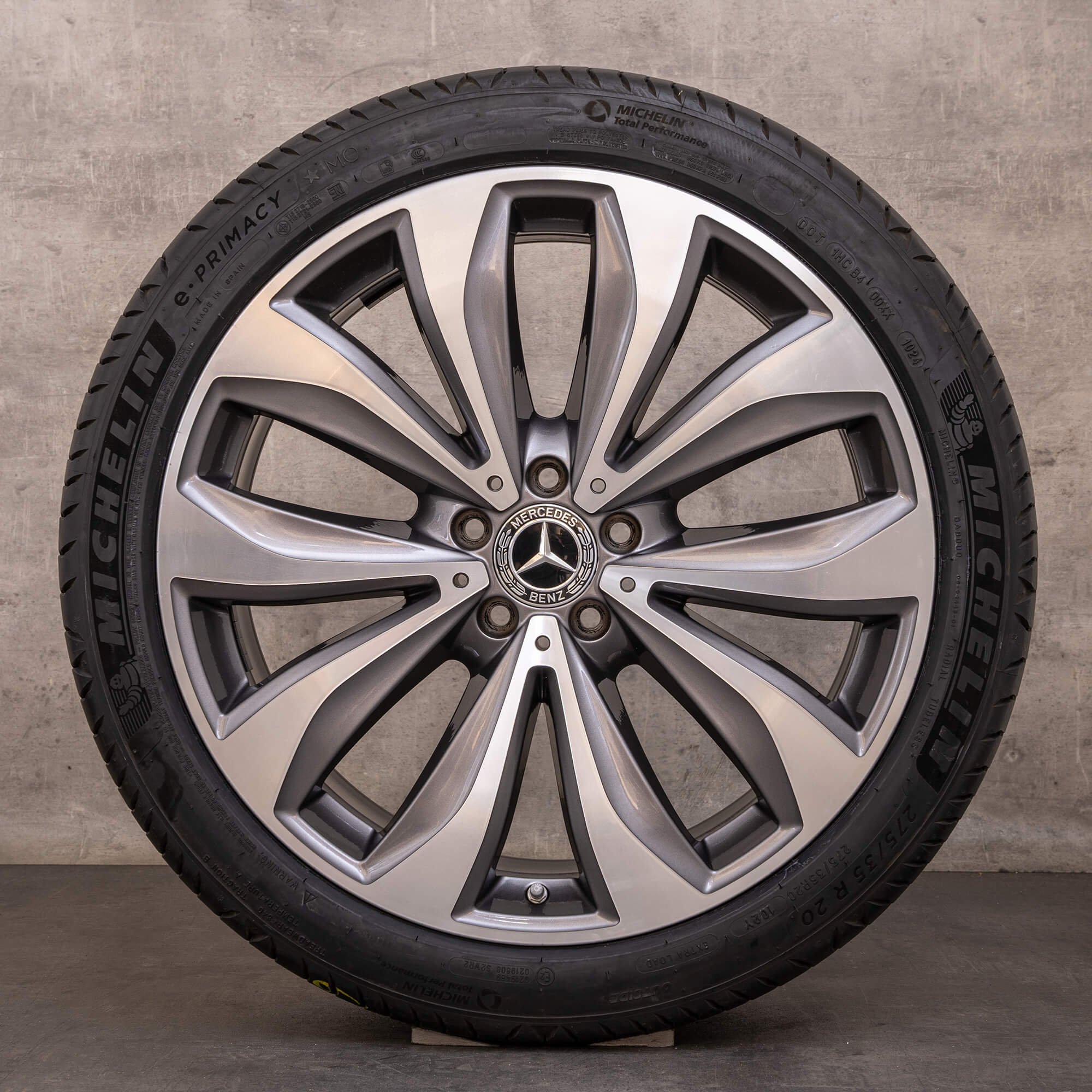 Orijinal Mercedes Benz E-Serisi jantlar 20 inç X213 All Terrain yaz jant lastik A2534012300 A2134014500 himalaya gri parlak tornalı