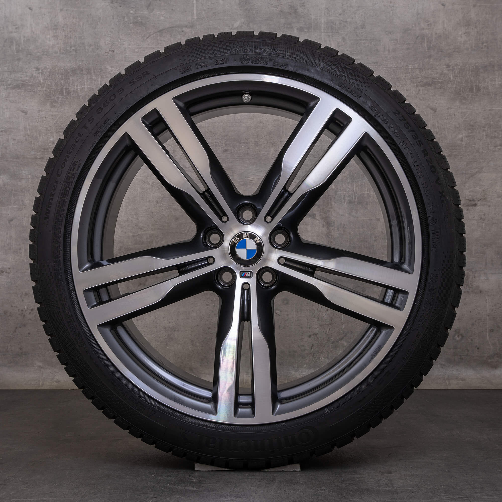 OEM BMW 6 Series GT 7 snow tire packages 20 inch G11 G12 G32 Rims Styling 648 M 7850581 7850582 orbit grey glossy turned